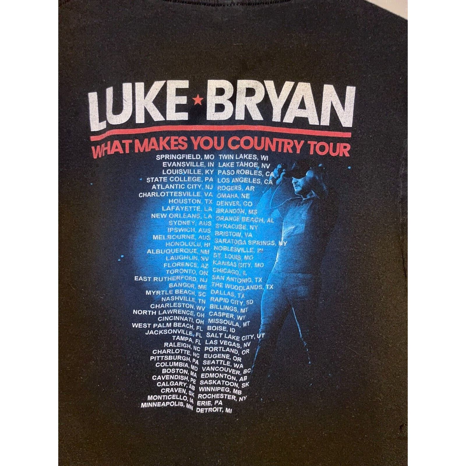 Tultex Luke Bryan Shirt What Makes Your Country Tour Music S Small Size US S / EU 44-46 / 1 - 7 Thumbnail