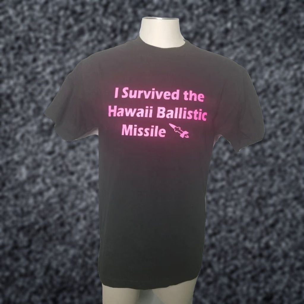 Essentials I Survived The Hawaii Ballistic Missile T-Shirt Essential T-Shirt Mens M Black Size US M / EU 48-50 / 2 - 1 Thumbnail