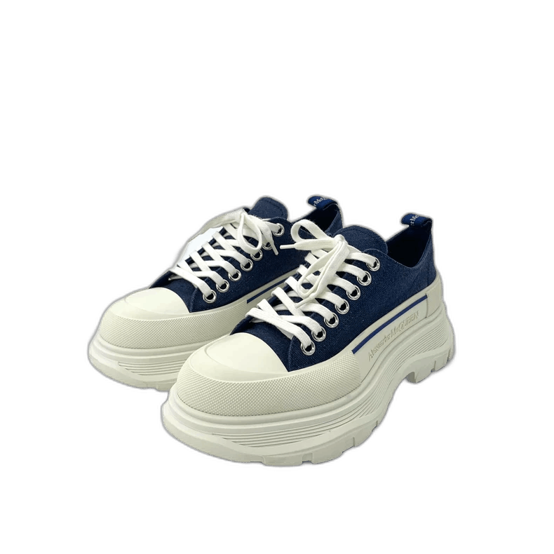 Alexander McQueen Alexander McQueen Blue color block thick-soled lace-up casual shoes, size 38 Size US 5.5 / EU 38 - 1 Thumbnail