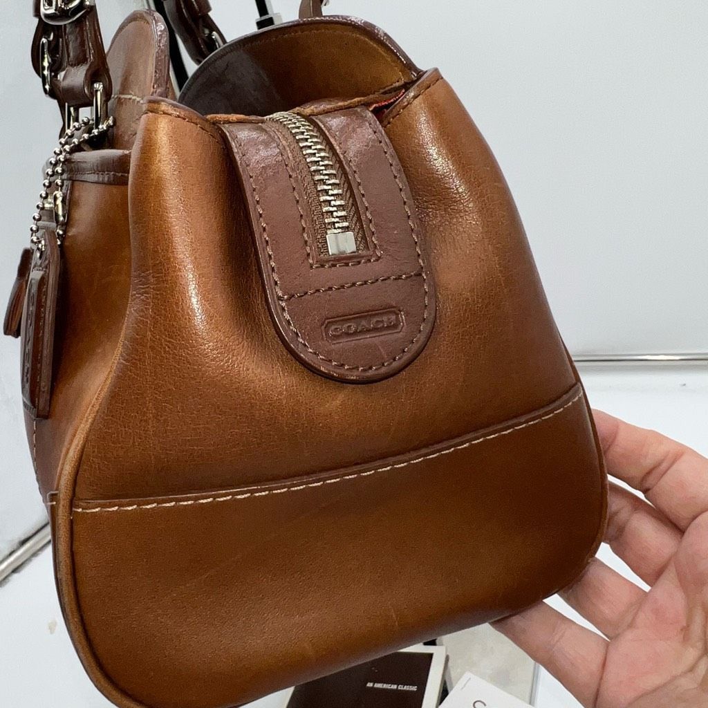 Coach Coach Hamilton Medium Cognac Leather Satchel Size ONE SIZE - 6 Thumbnail