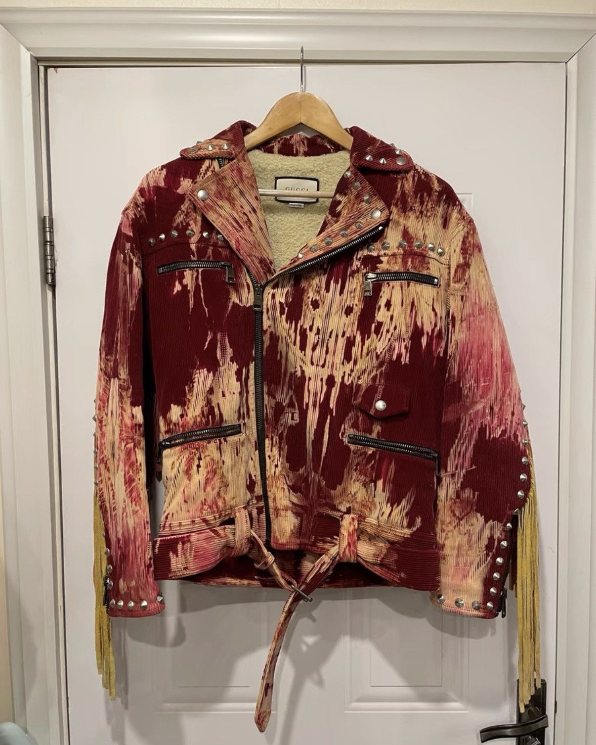 Gucci Gucci 17FW BLIND FOR LOVE Runway Studded Fringe Biker Jacket Size US L / EU 52-54 / 3 - 1 Thumbnail