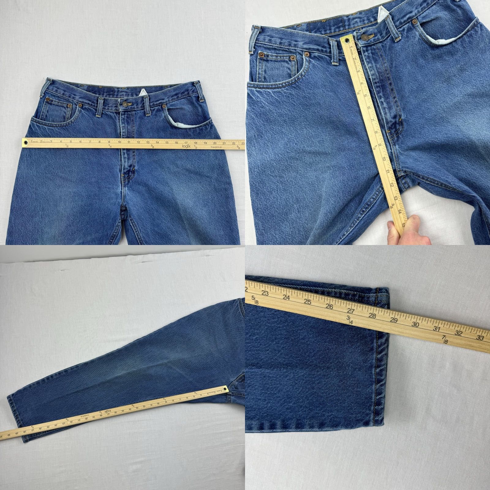 Vintage Vintage Blue Label Jeans 36x30 Blue American USA Zipper 1970s Pants Cotton Denim Straight Regular Men USA 70s Size US 36 / EU 52 - 8 Thumbnail