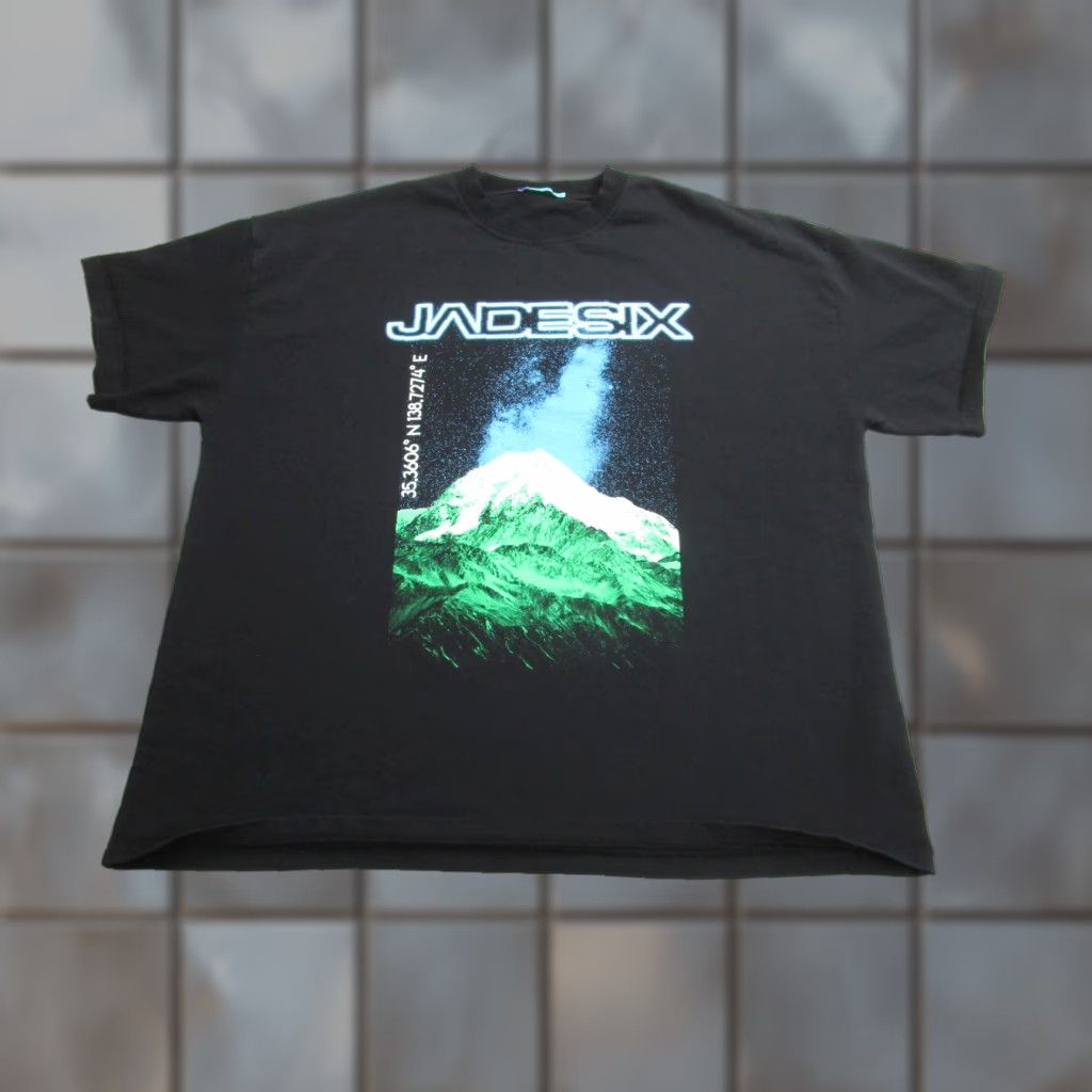 Vintage VINTAGE JADESIX Shirt Mens XL Black Graphic Mount Fuji Coordinates Tee Back Hit Size US XL / EU 56 / 4 - 1 Thumbnail