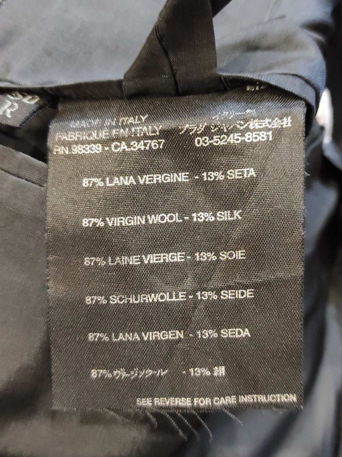 Prada Prada Wool Silk Blazer Jacket Size 50R - 3 Thumbnail