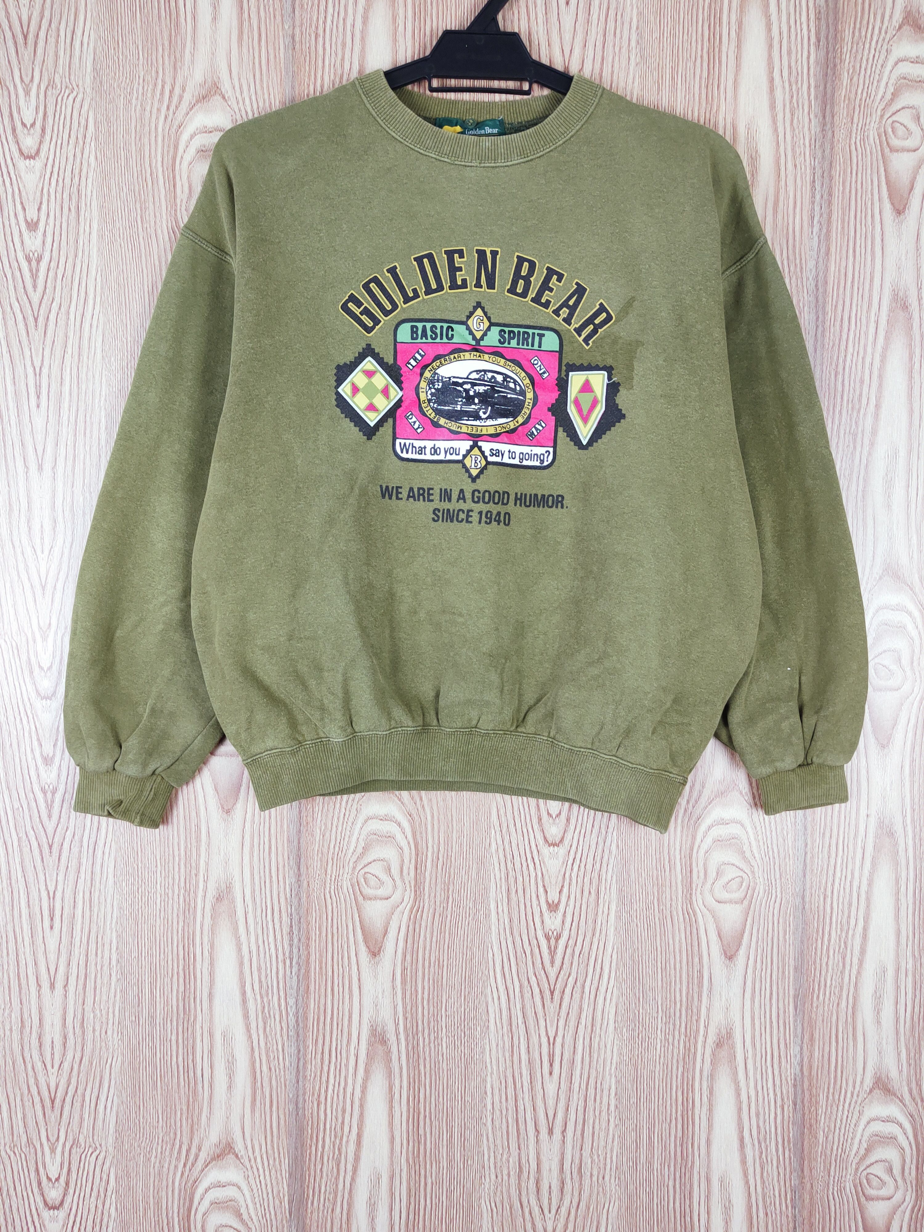 Golden Bear × Vintage Golden Bear Olive Vintage Sweatshirts Size M / US 6-8 / IT 42-44 - 1 Thumbnail