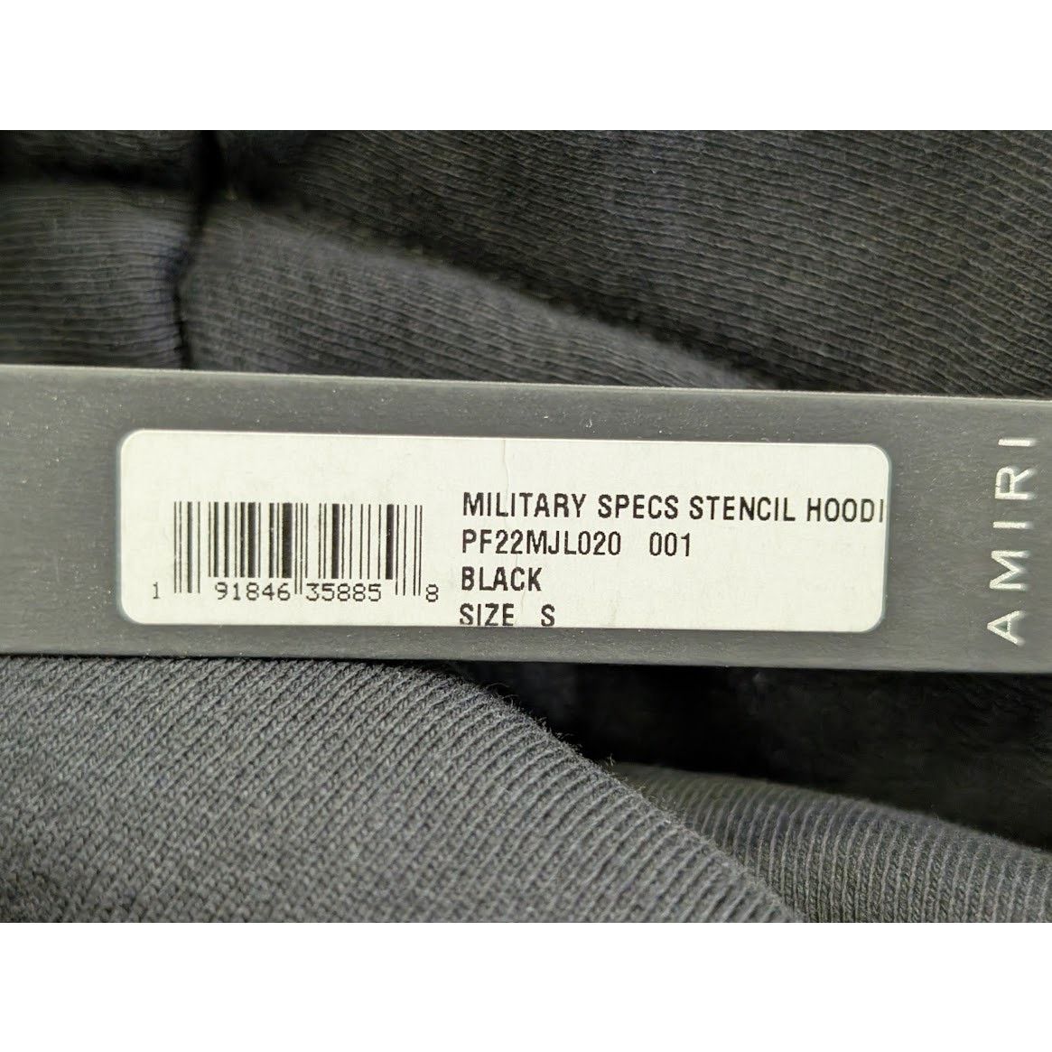 Amiri o1rshd1 Miltary Specs Stencil Hoodie in Black Size US S / EU 44-46 / 1 - 21 Thumbnail