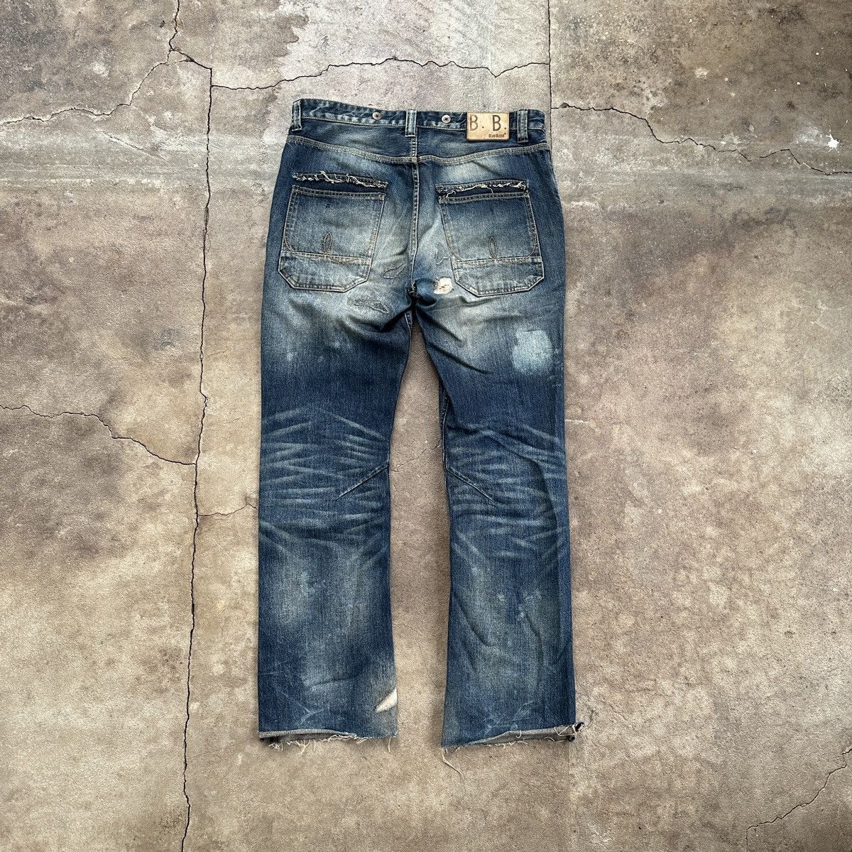 Blue Blood Blue Blood Japanese Denim Patchwork Distressed Pants Size US 34 / EU 50 - 2 Thumbnail