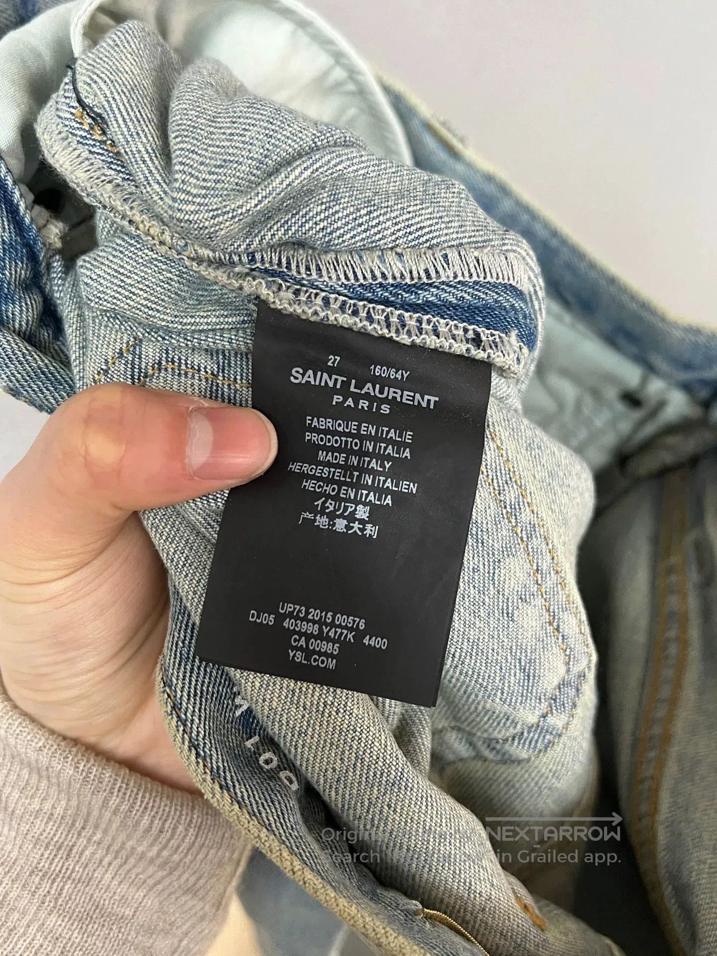Saint Laurent Paris SLP Distressed Jeans. Size 27" / US 4 / IT 40 - 4 Thumbnail