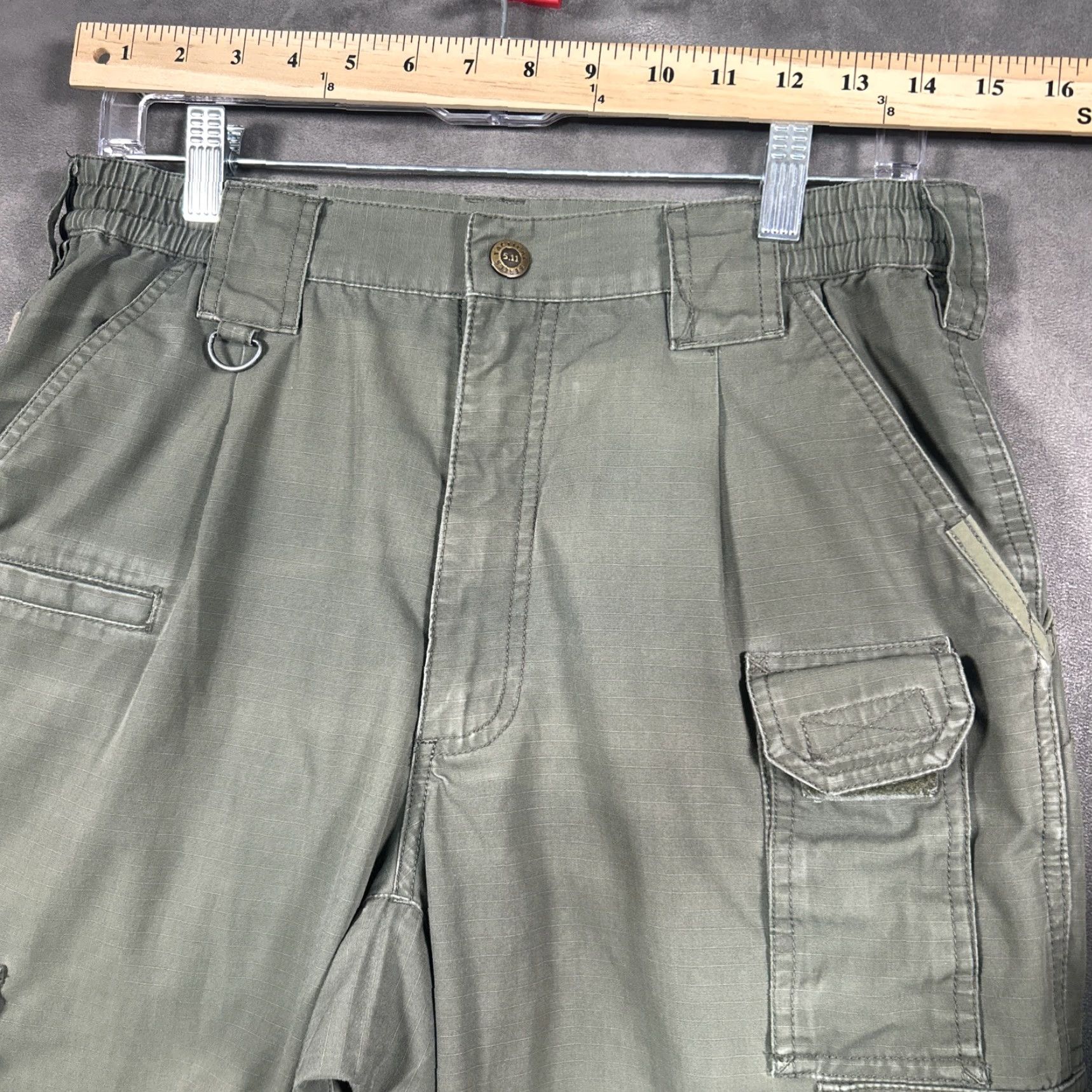 Vintage 5.11 Tactical Pants Taclite Pro Ripstop Performance Cargo Green 30x34 Regular Mens Shorts? Size US 30 / EU 46 - 3 Thumbnail