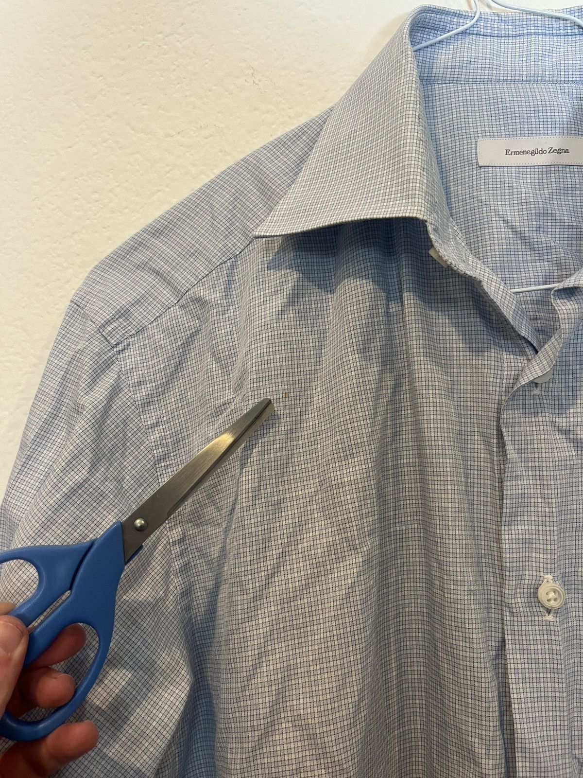 Ermenegildo Zegna Ermenegildo Zegna Men’s Shirt Size 41 / 16 Regular Blue Size US L / EU 52-54 / 3 - 4 Thumbnail