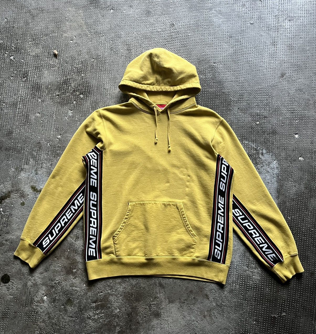 Supreme Supreme Text Rib Hooded Sweatshirt Grailed