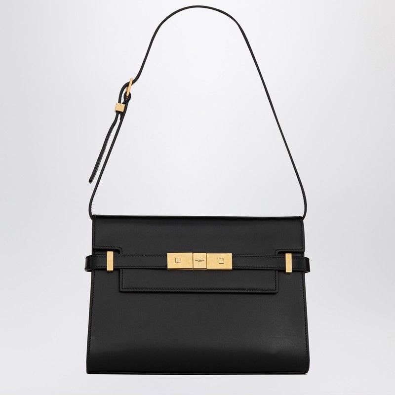 Saint Laurent Paris Saint Laurent Manhattan Small Bag In Black Leather Size ONE SIZE - 1 Thumbnail