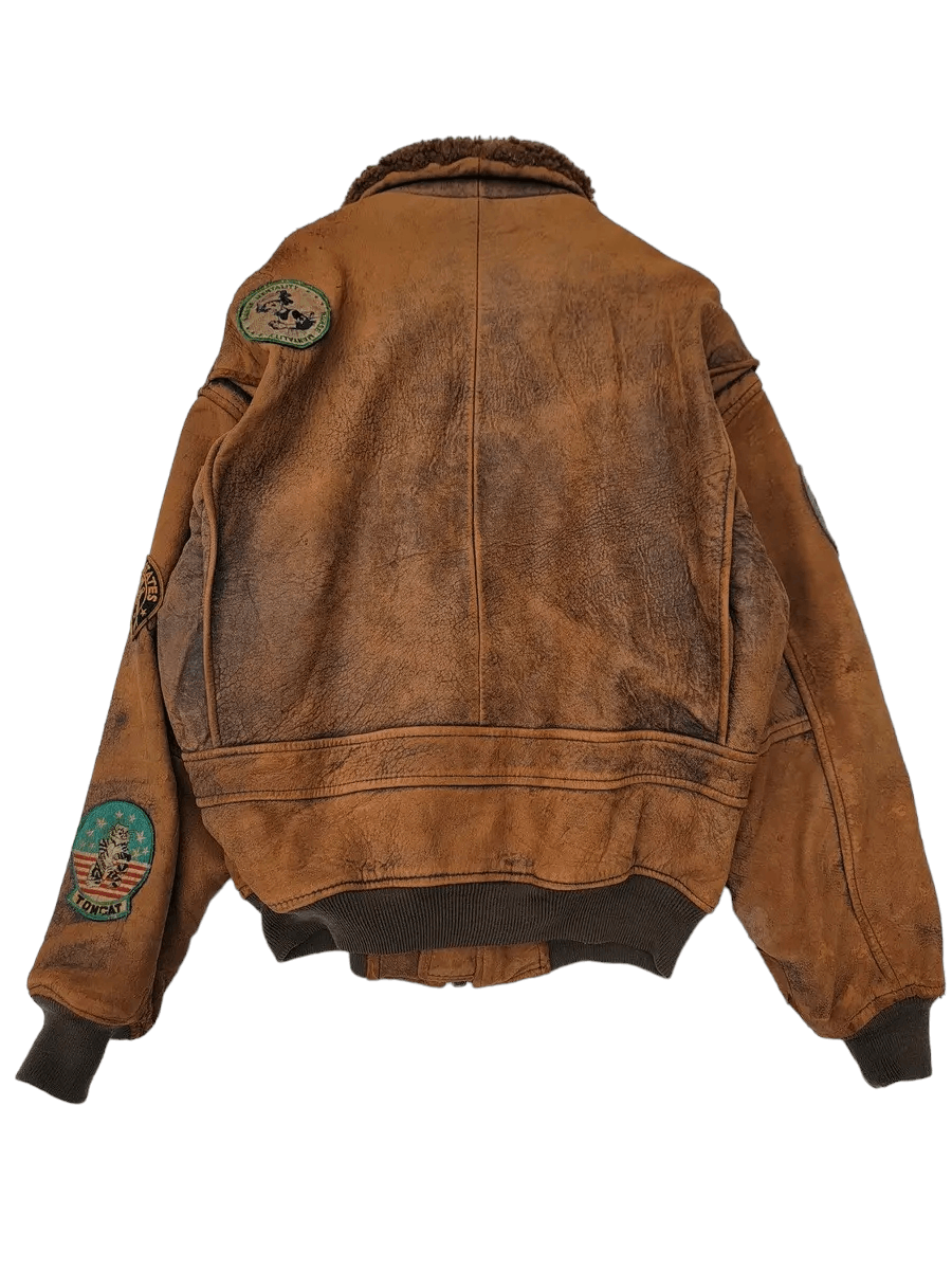 Avirex × Vintage Vintage 80s Brown Avirex G-1 Flight Us Leather