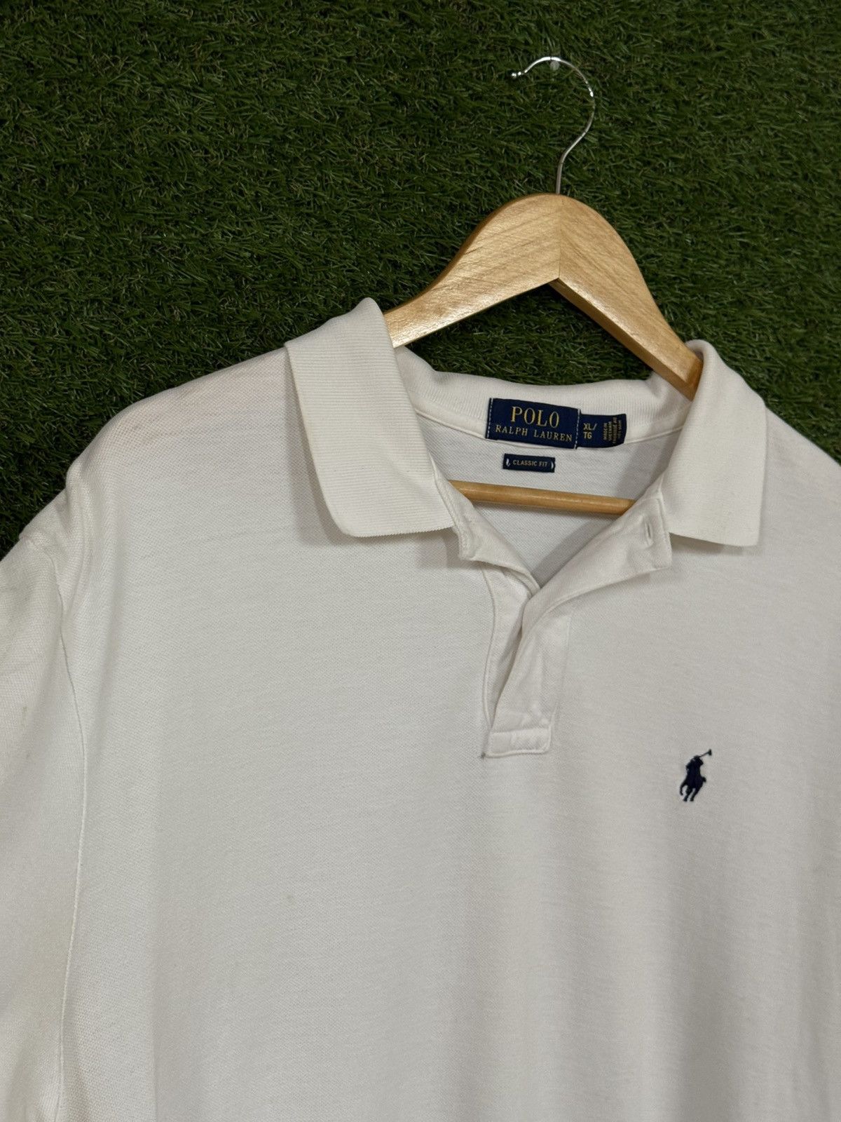 Polo Ralph Lauren Polo Ralph Lauren White Black Pony Logo Preppy Shirt XL Size US XL / EU 56 / 4 - 4 Thumbnail