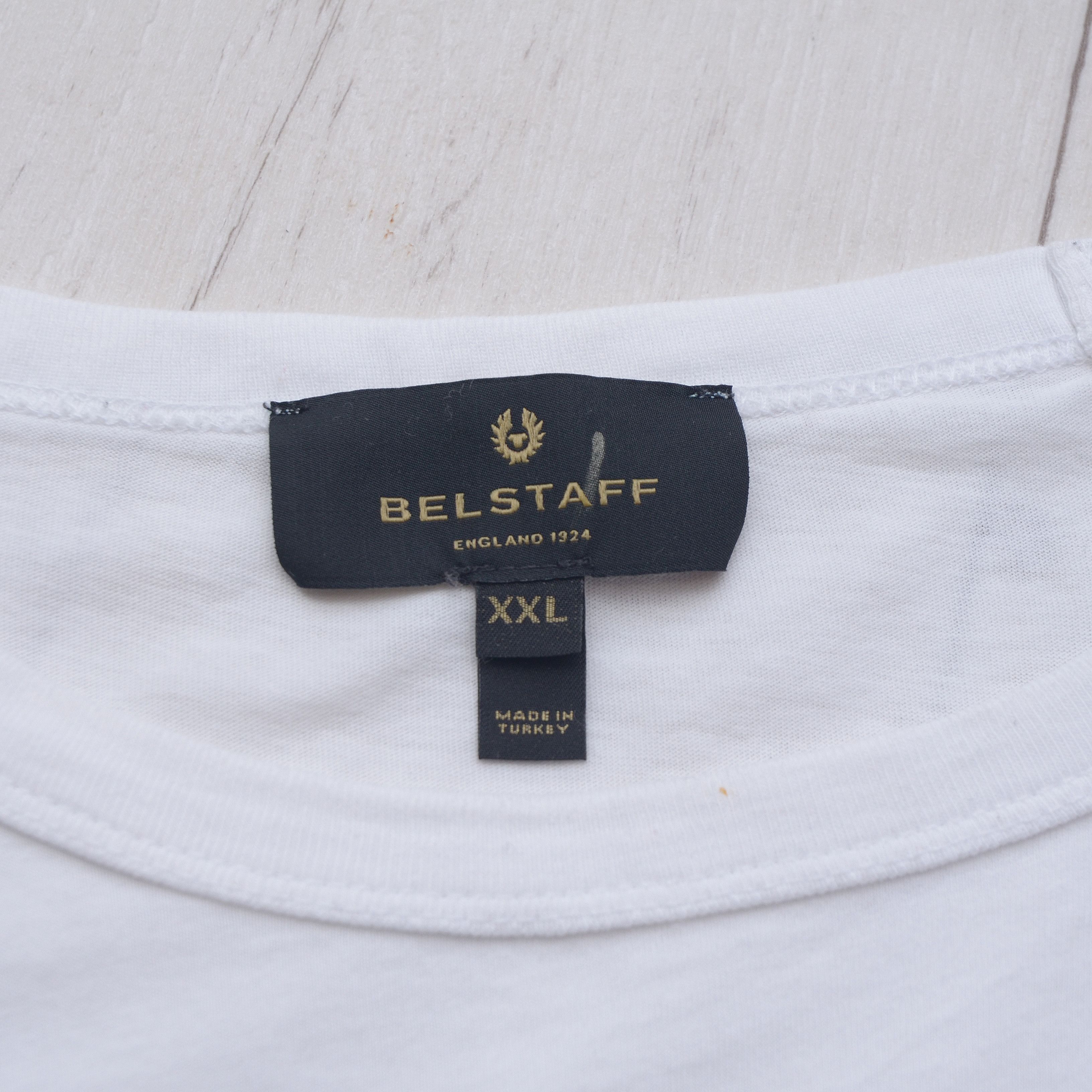 Belstaff Belstaff White Tee T-shirt Big Logo England size XXL Size US XXL / EU 58 / 5 - 7 Thumbnail