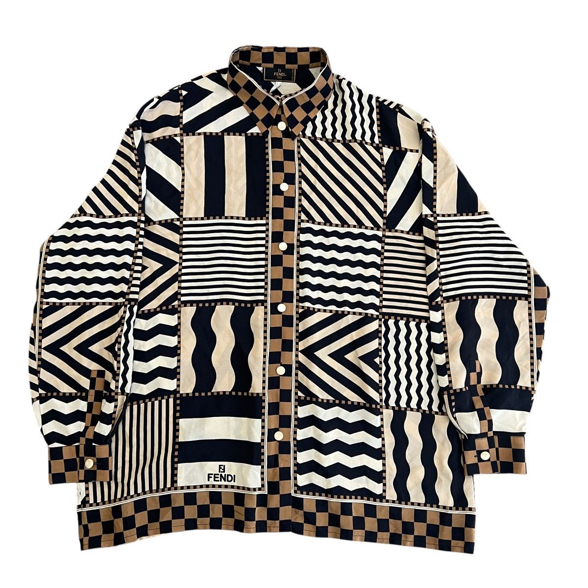 FENDI Geometric All-Over Print Shirt