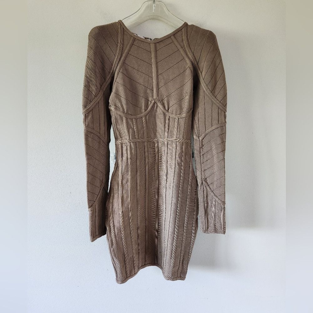 House of CB HOUSE OF CB | Aloisia Dress Bondage Sage Green Sz SMALL Size S / US 4 / IT 40 - 3 Thumbnail