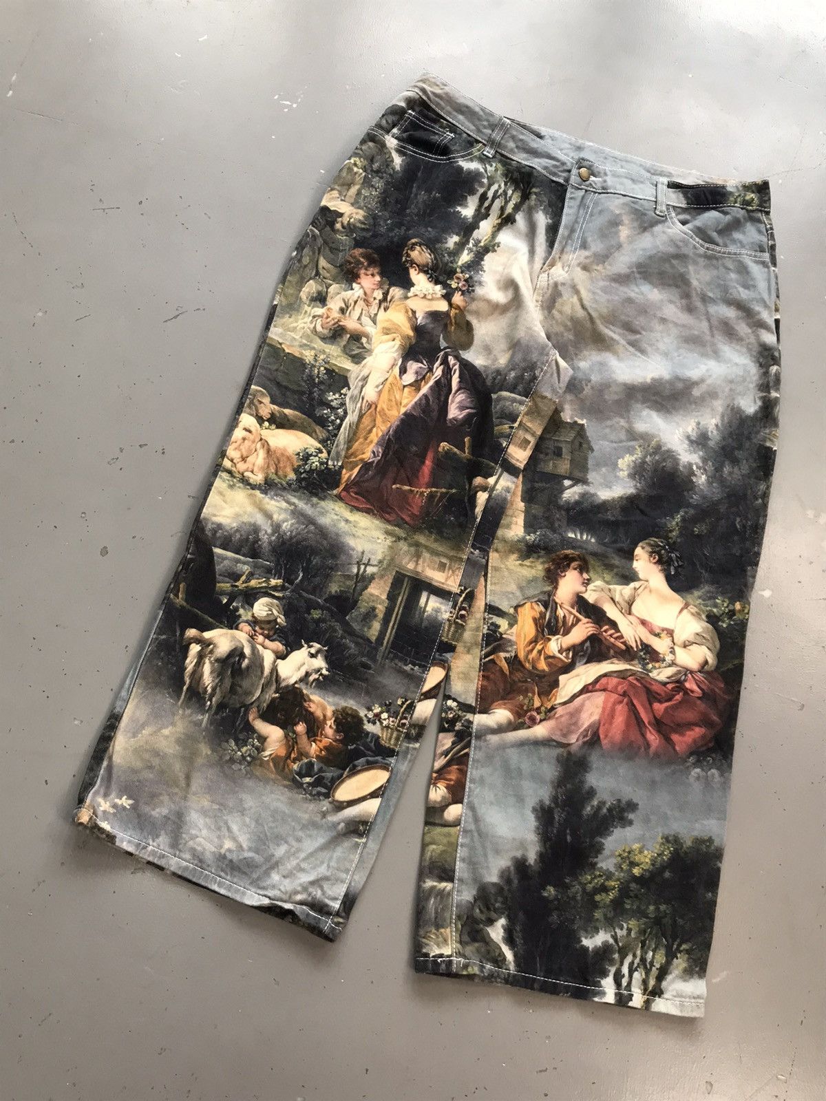 Shein × Vintage Vintage SHEIN Aop graphic print flaired pant Size US 38 / EU 54 - 2 Thumbnail