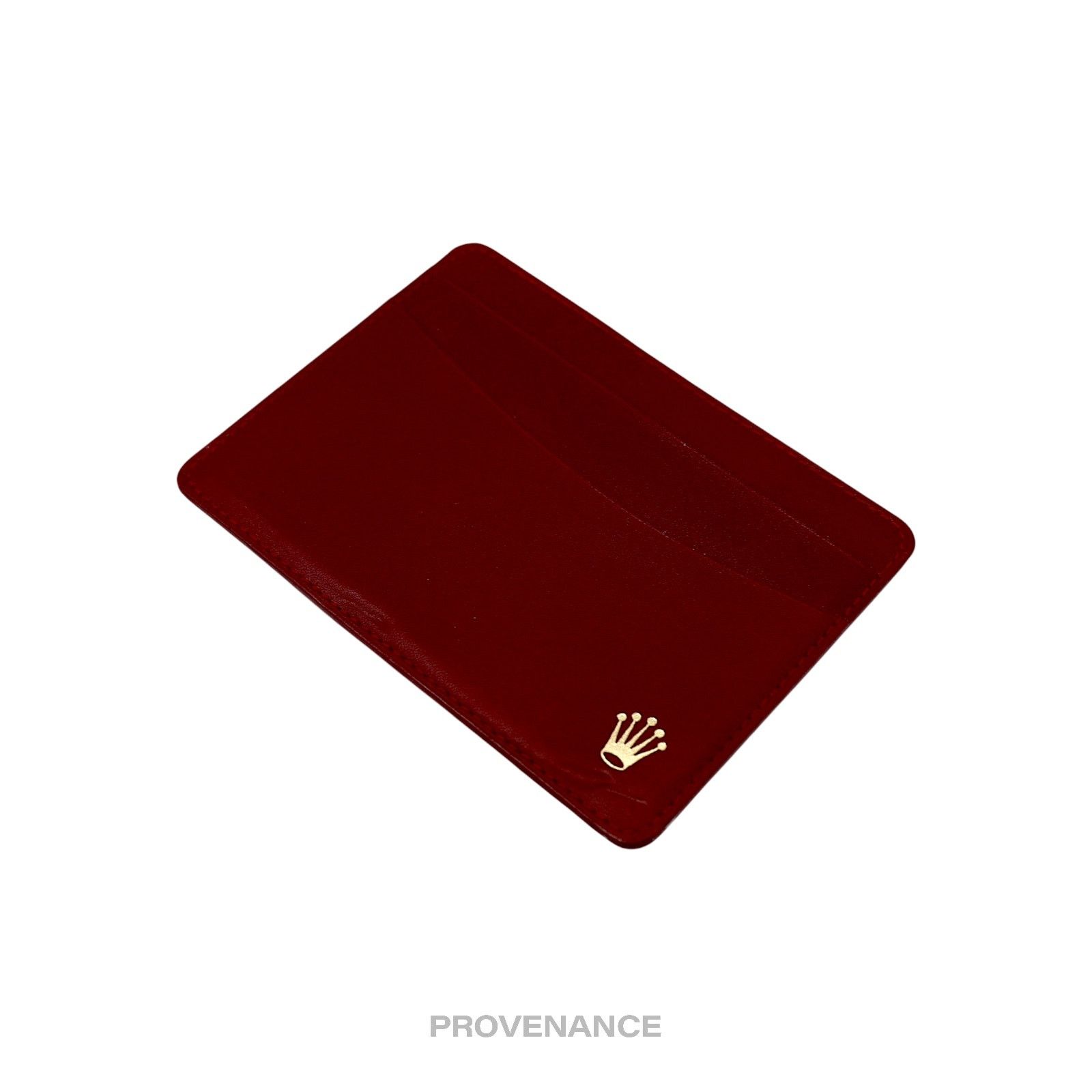 Rolex 🔴 Rolex Card Holder Wallet - Red Leather Size ONE SIZE - 3 Thumbnail
