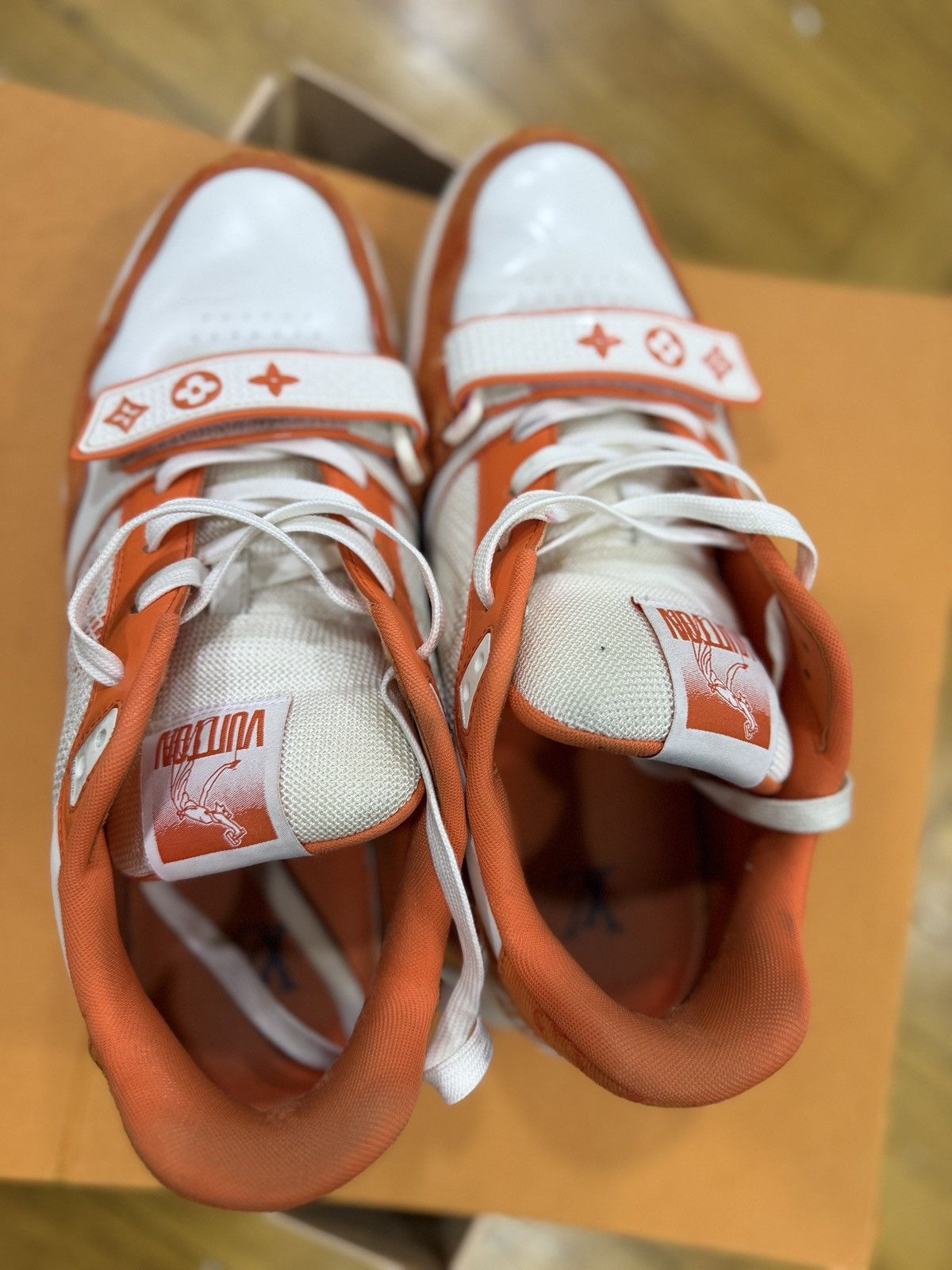 Louis Vuitton Louis Vuitton Trainer -Orange Monogram Denim Size US 10 / EU 43 - 2 Thumbnail