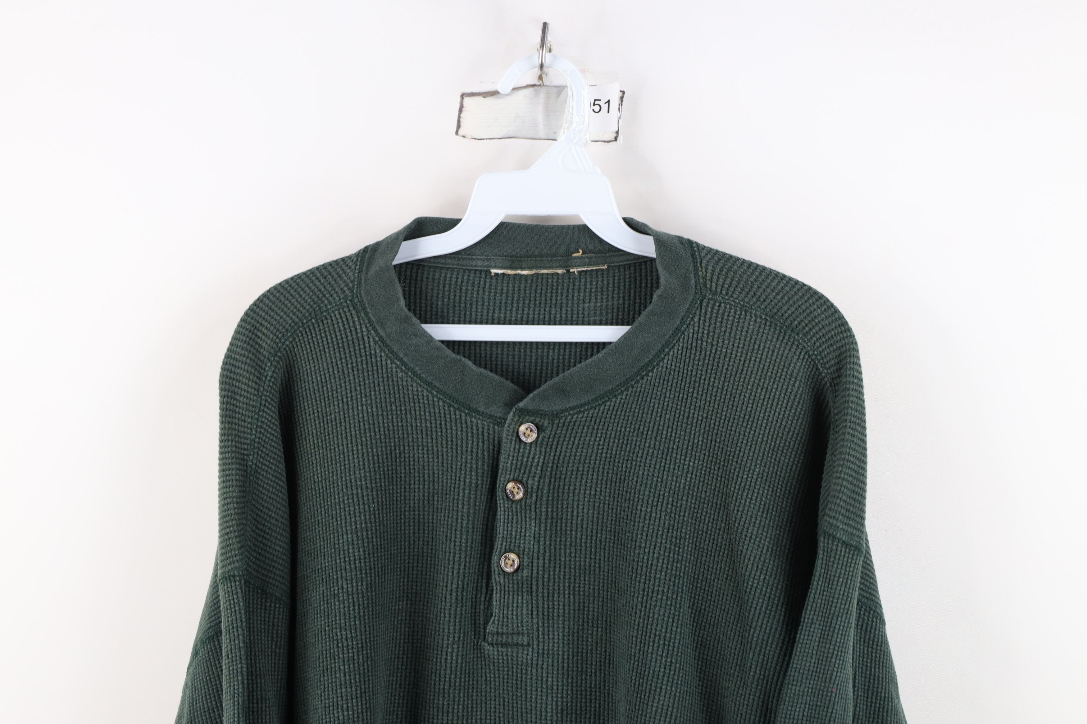 Vintage Vintage 90s Streetwear Waffle Long Sleeve Henley T-Shirt Size US XXL / EU 58 / 5 - 2 Thumbnail