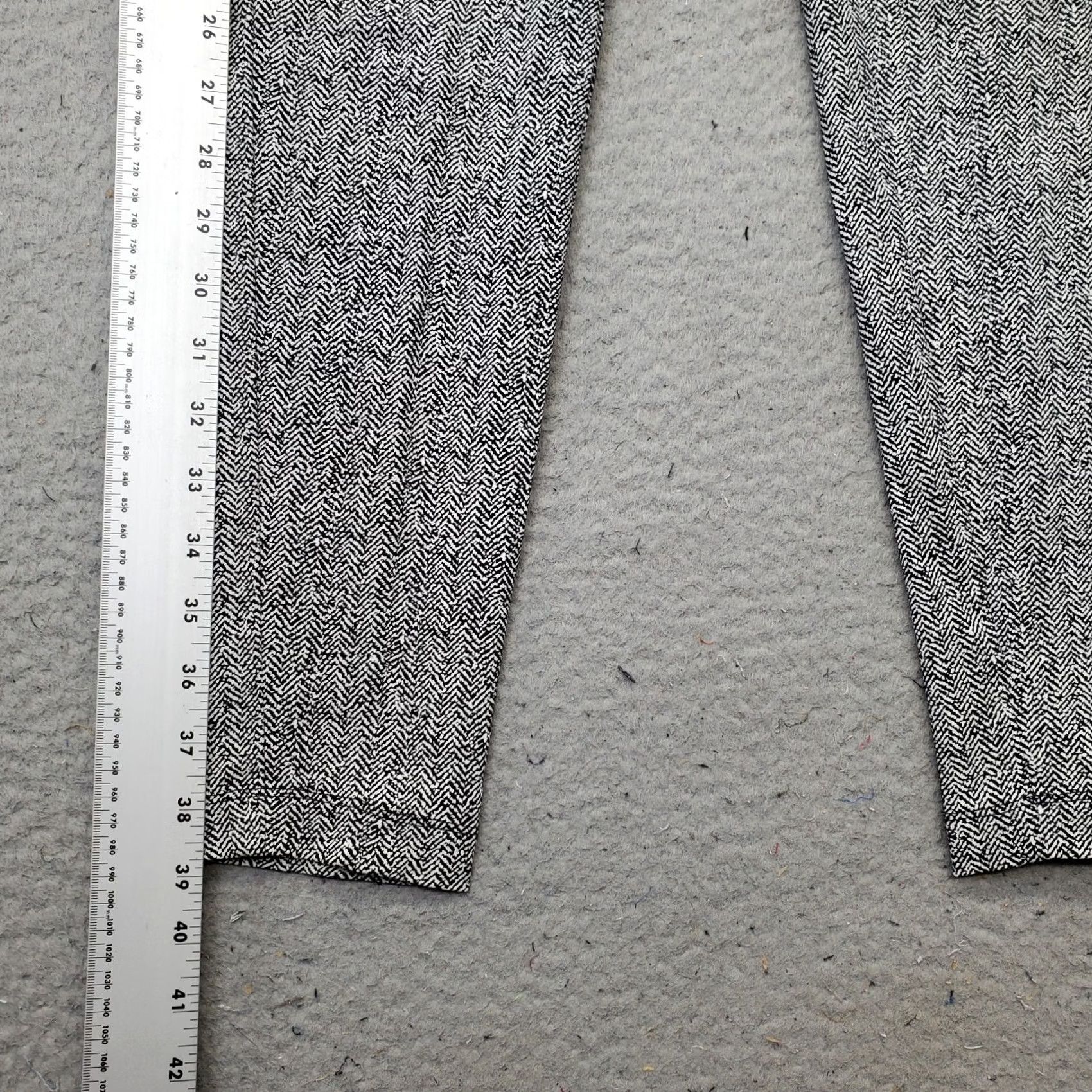 Worthington Worthington Pants Women's 4 Multi Herringbone Stretch High Waisted Skinny Leg Pants Size 27" / US 4 / IT 40 - 3 Thumbnail