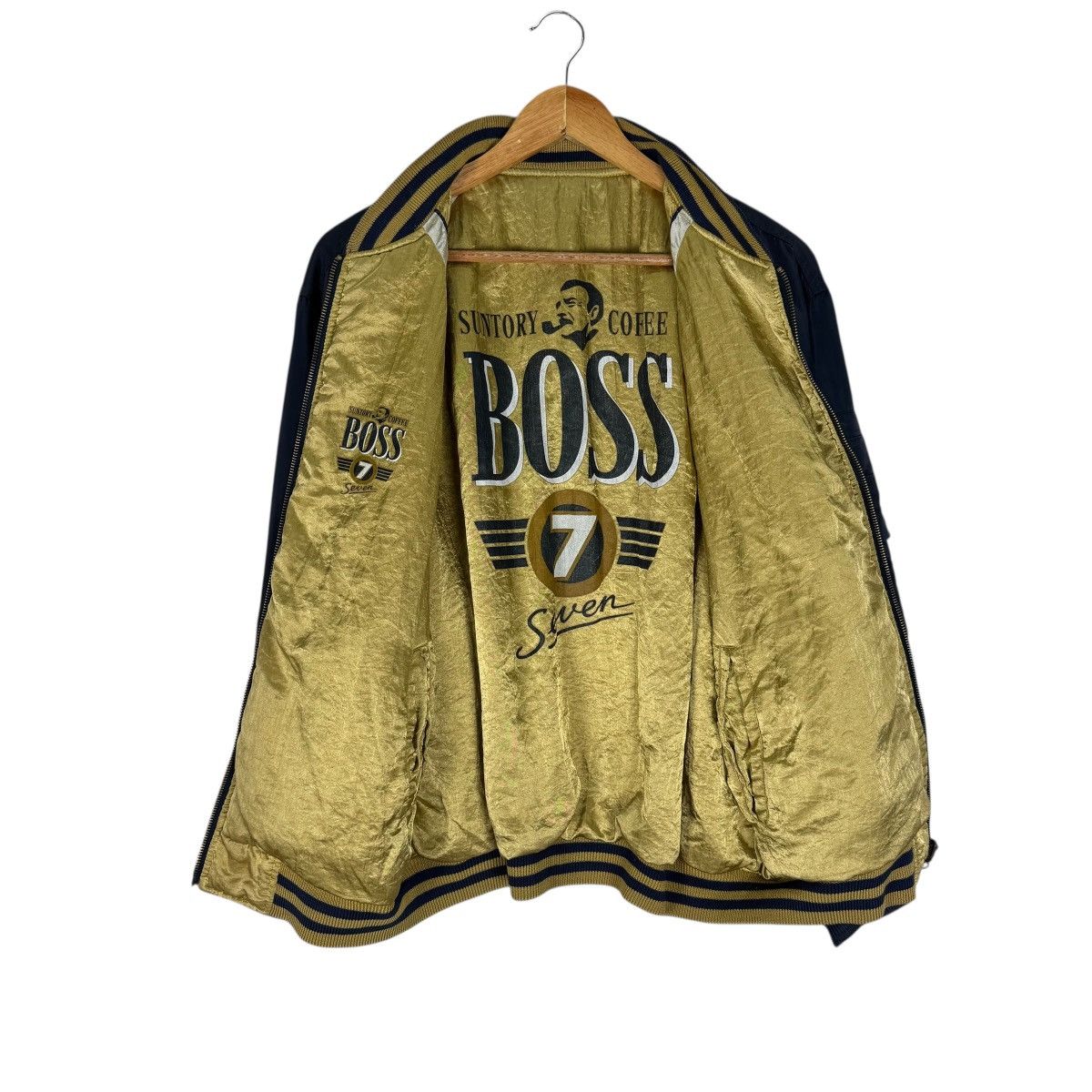 Japanese Brand 🌟SUNTORY BOSS COFFEE REVERSIBLE MA-1 BOMBER JACKET Size US L / EU 52-54 / 3 - 3 Thumbnail