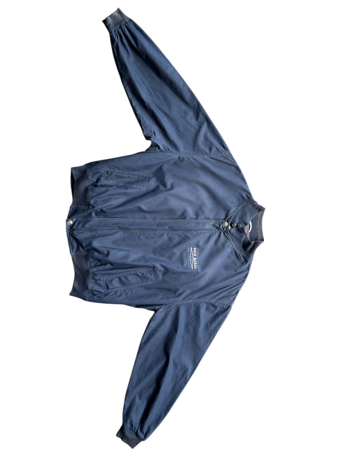 Trussardi Vintage Trussardi Rowing Gold Medal Navy Blue Bomber jacket Size US M / EU 48-50 / 2 - 2 Thumbnail