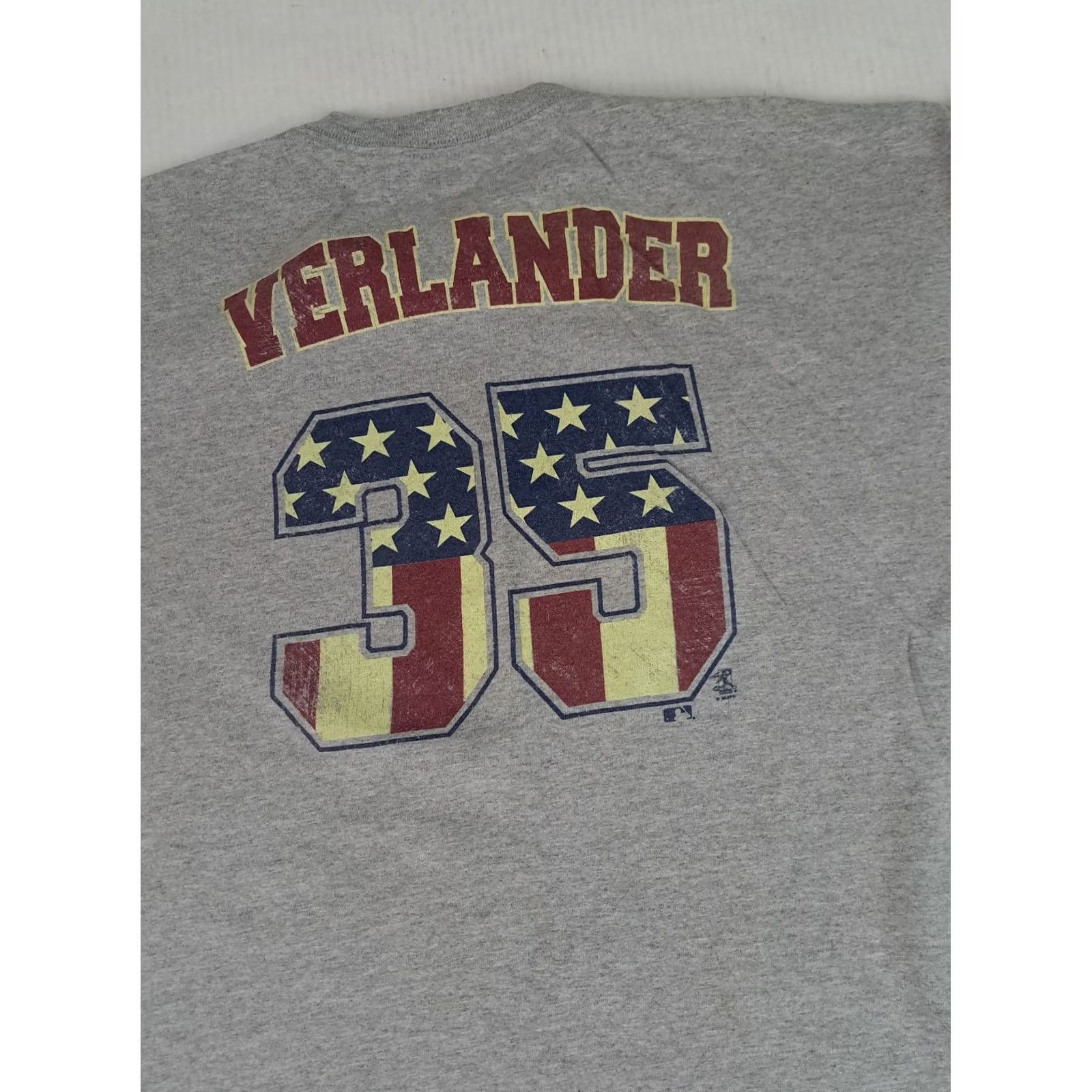 MLB VINTAGE Detroit Tigers MLB 3XL T-Shirt Gray Cotton Crew Neck Short Sleeve Verlander Patriotic Baseball Shirt Boys Mens Womens Unisex Adults Size US XXL / EU 58 / 5 - 2 Thumbnail