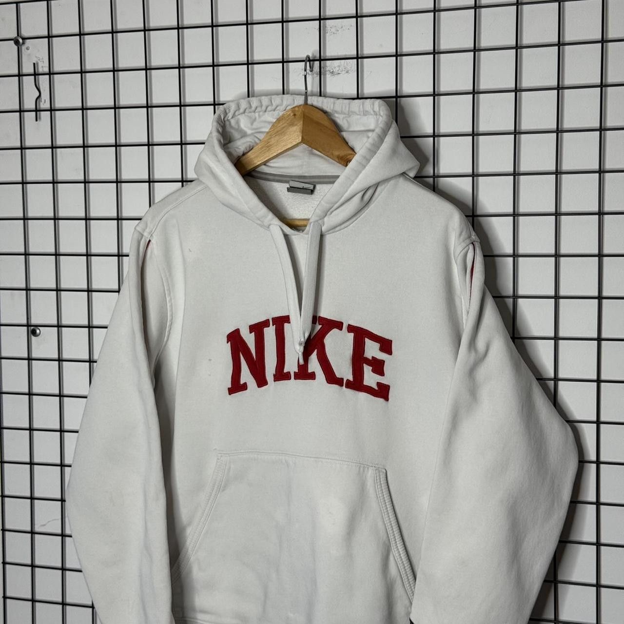 Nike Nike Vintage Spellout Hoodie Sweatshirt White Red Size US M / EU 48-50 / 2 - 2 Thumbnail
