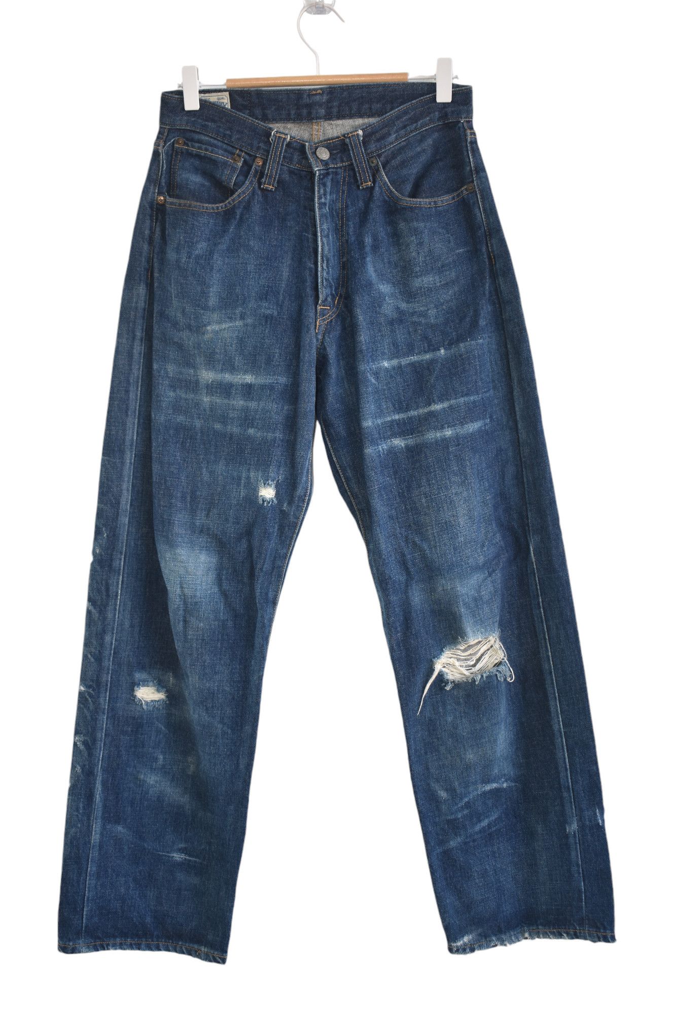 Blue Blue Japan × Japanese Brand Wide Leg 🔥 Blue Way Japanese Jeans W29 Size US 29 - 1 Thumbnail