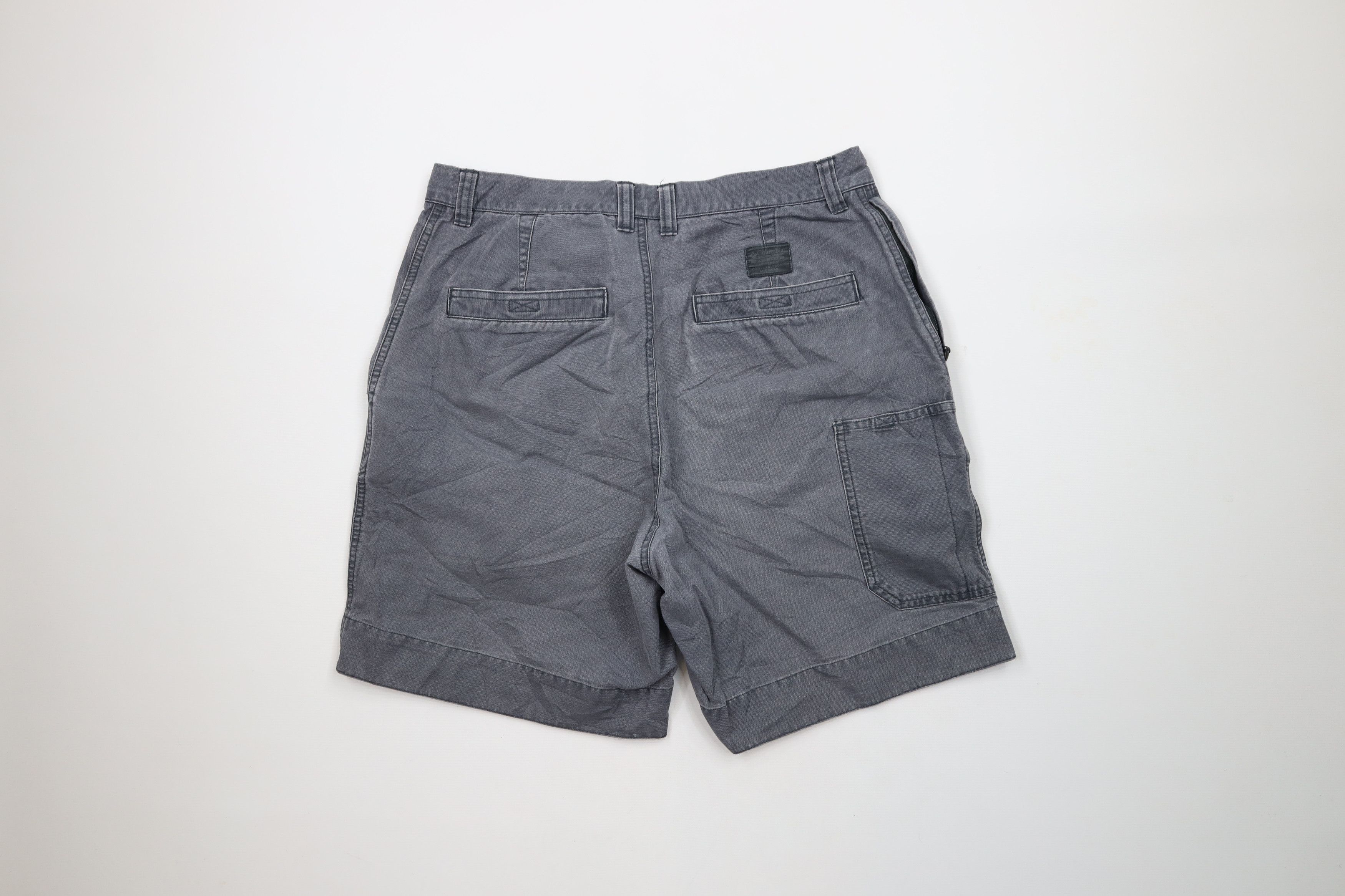 Columbia × Vintage Vintage 90s Columbia Spell Out Above Knee Canvas Shorts Gray Size US 32 / EU 48 - 8 Thumbnail