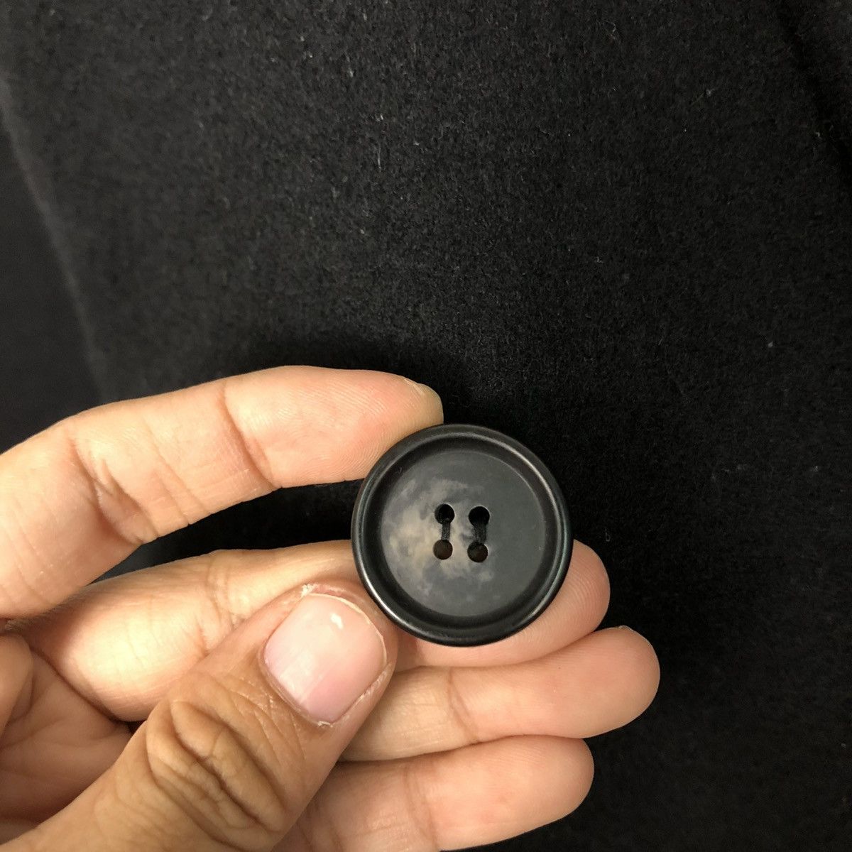 🔥RICH BLACK DOUBLE BREAST LAYER DESIGN LONG WOOL CHALAYAN
