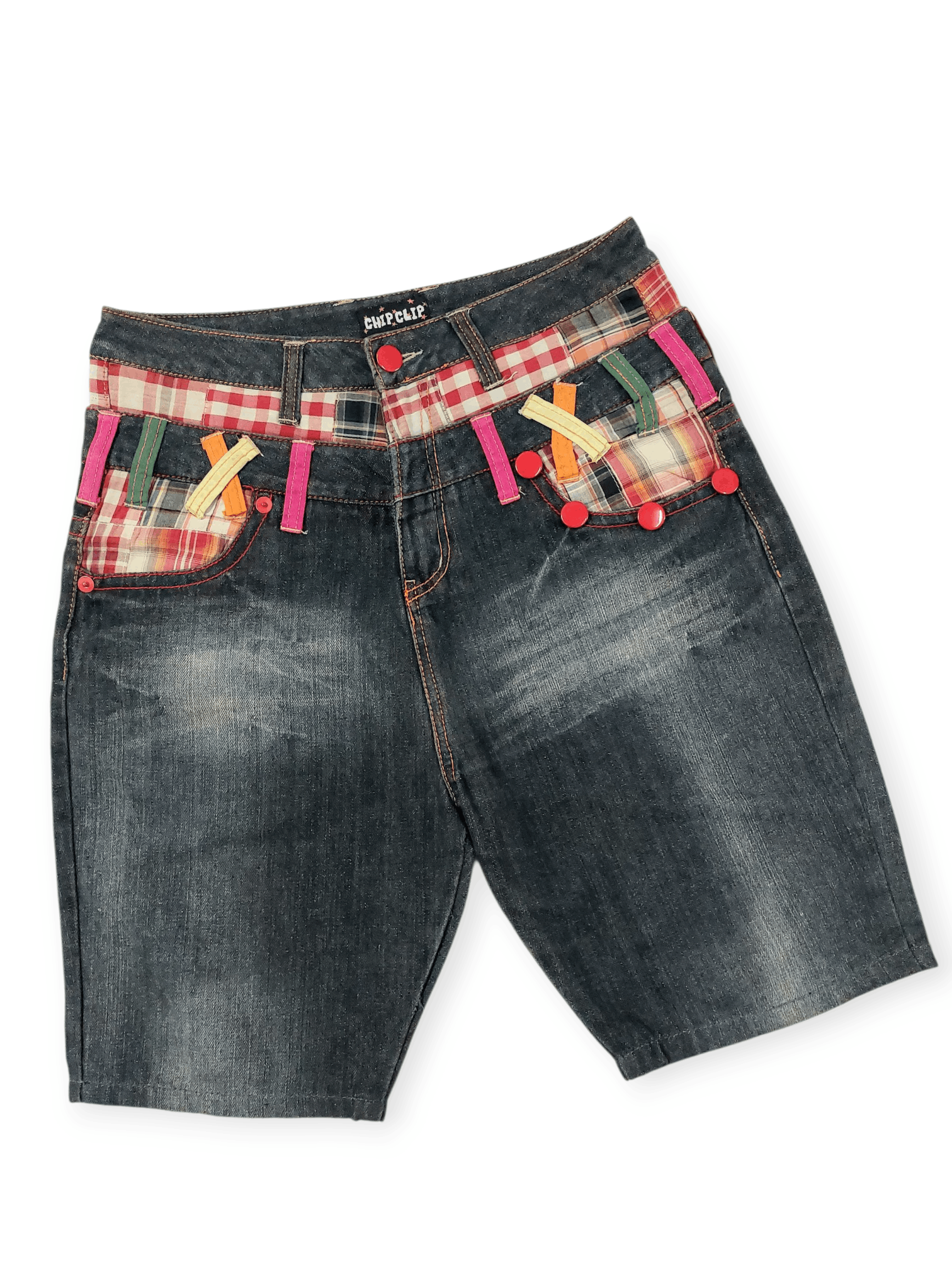 Designer Chip Clip Double Waist Patched Kapital Style Short Size US 31 - 3 Thumbnail