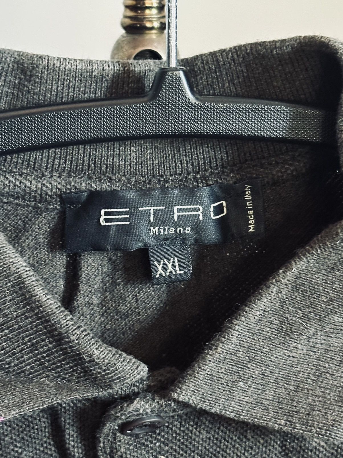 Etro ETRO long sleeve cotton pique Italian polo shirt Size US M / EU 48-50 / 2 - 8 Thumbnail
