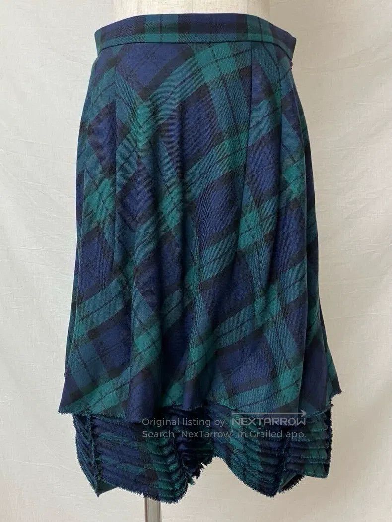 Comme des Garcons Comme Des Garcons size M Deconstructed tartan skirt Size 23" - 7 Thumbnail