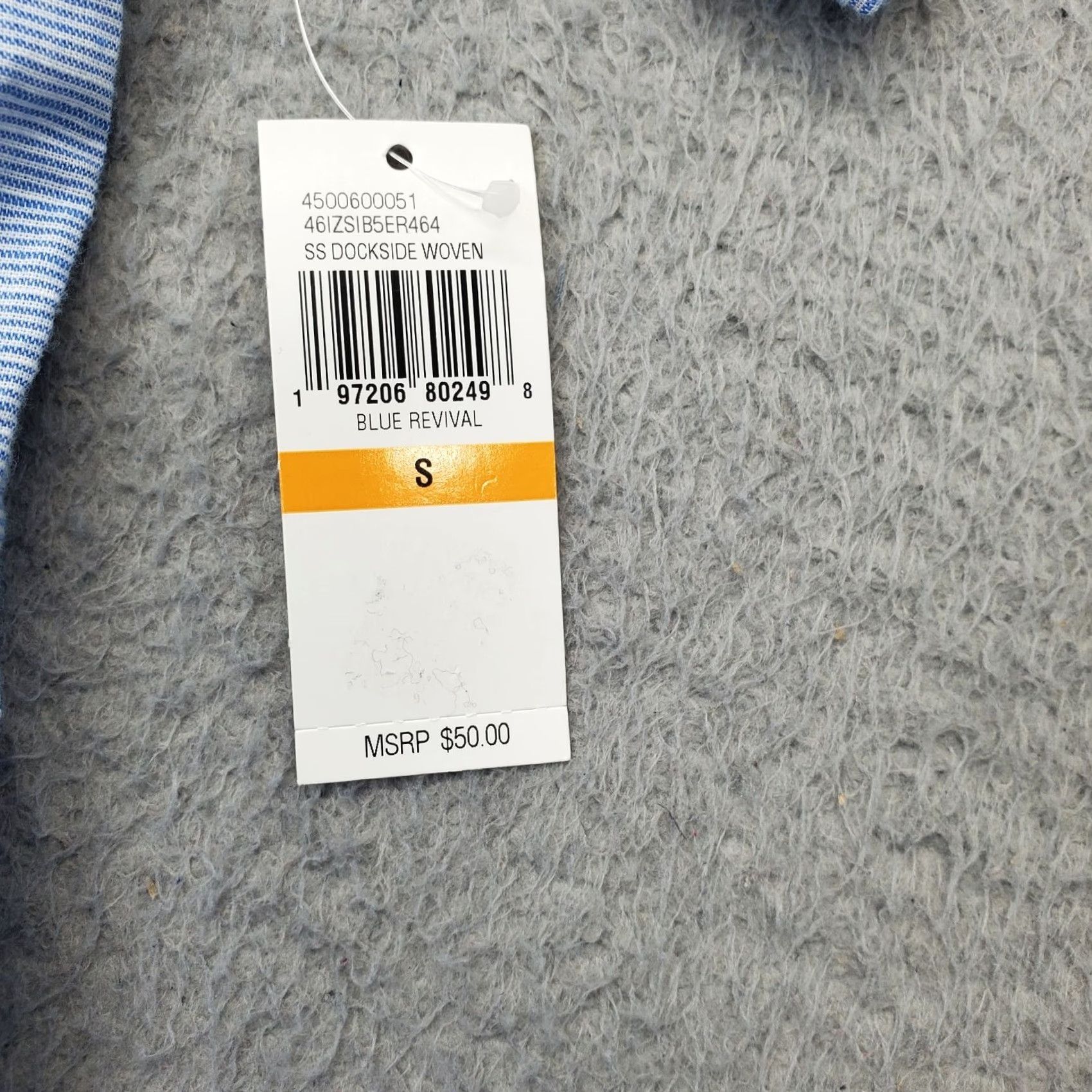 Izod IZOD Saltwater Shirt Mens Small Blue Pinstripe Short Sleeve Button-Up Size US S / EU 44-46 / 1 - 8 Thumbnail