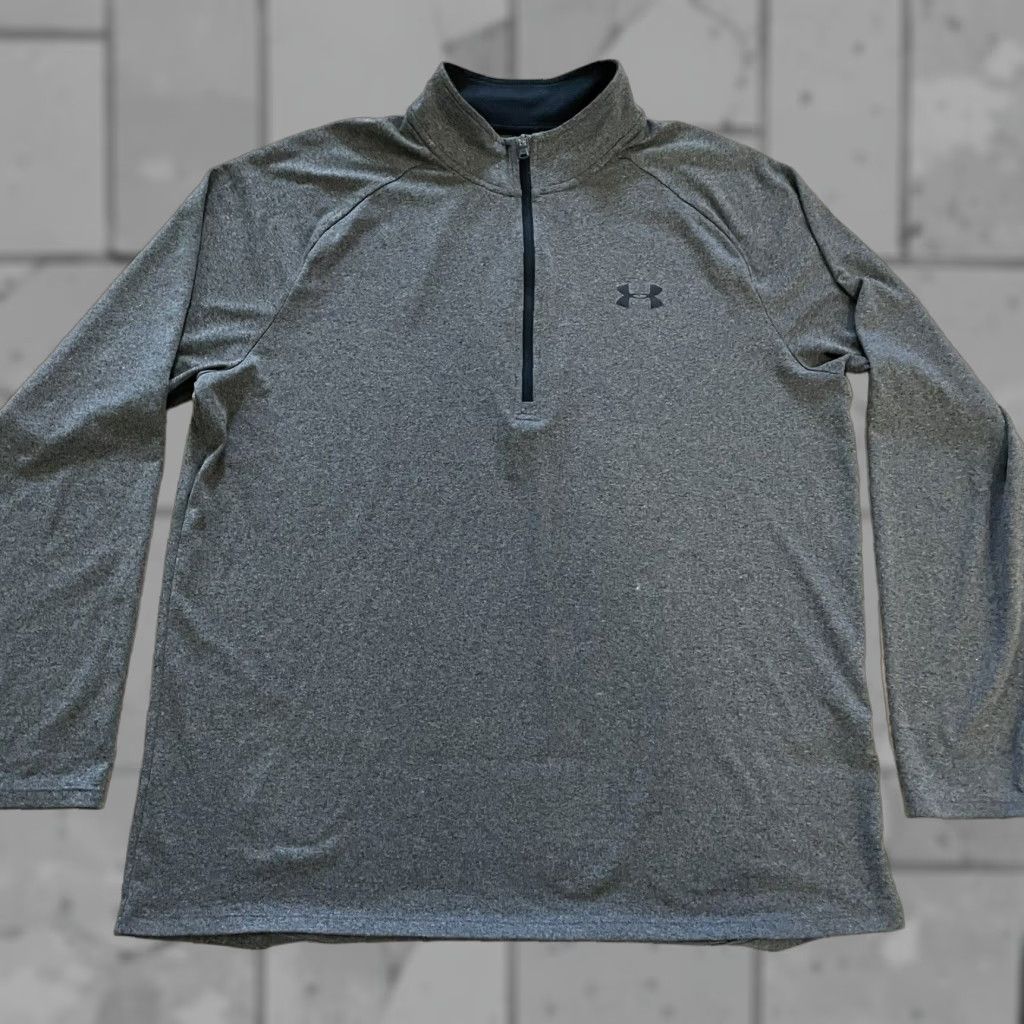 Under Armour Under Armour Shirt Mens L Gray Half Zip Pullover Casual Activewear Size US L / EU 52-54 / 3 - 1 Thumbnail