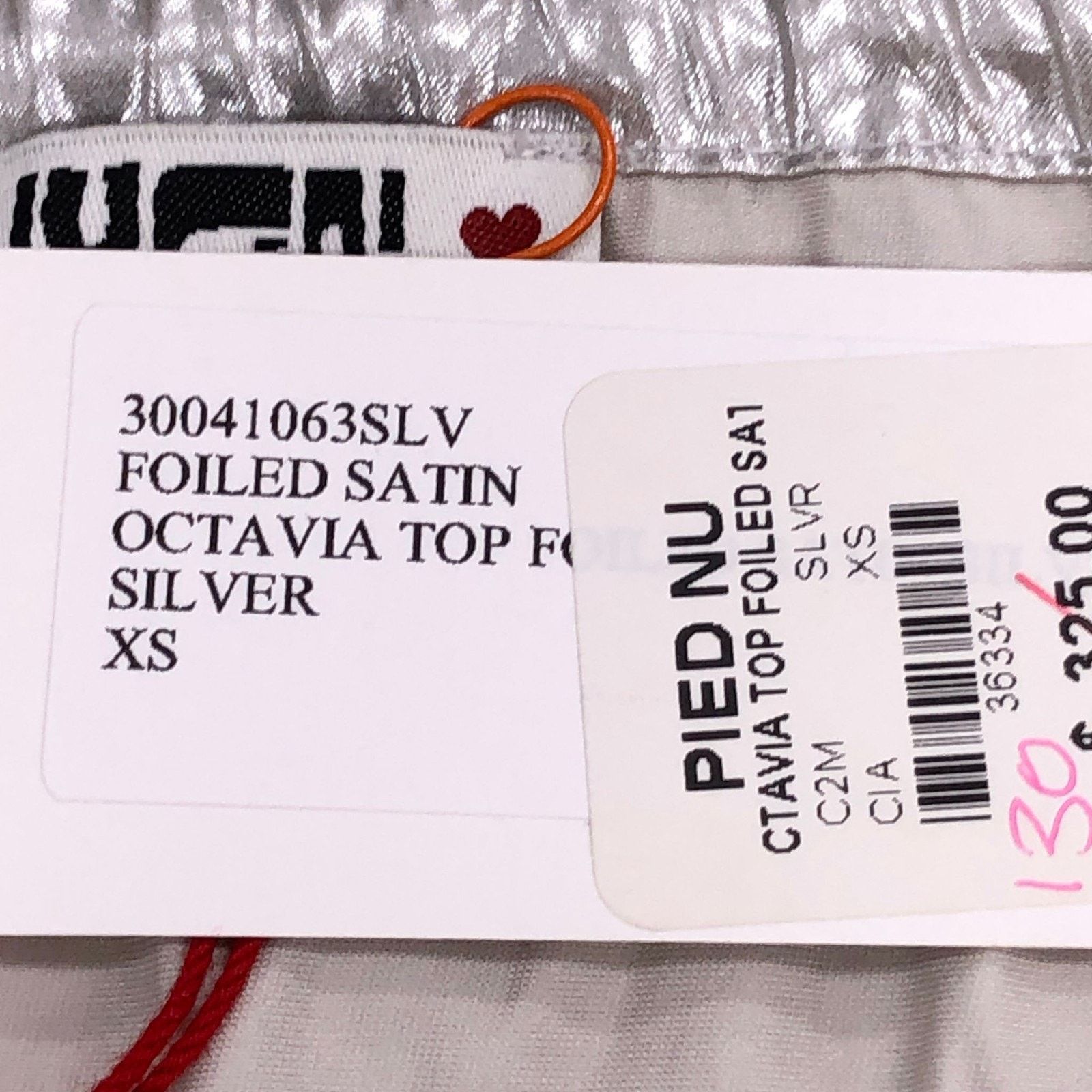 Ciao Lucia Ciao Lucia Top XS Octavia Foiled Satin Cropped Puff Sleeve Size XS / US 0-2 / IT 36-38 - 13 Thumbnail