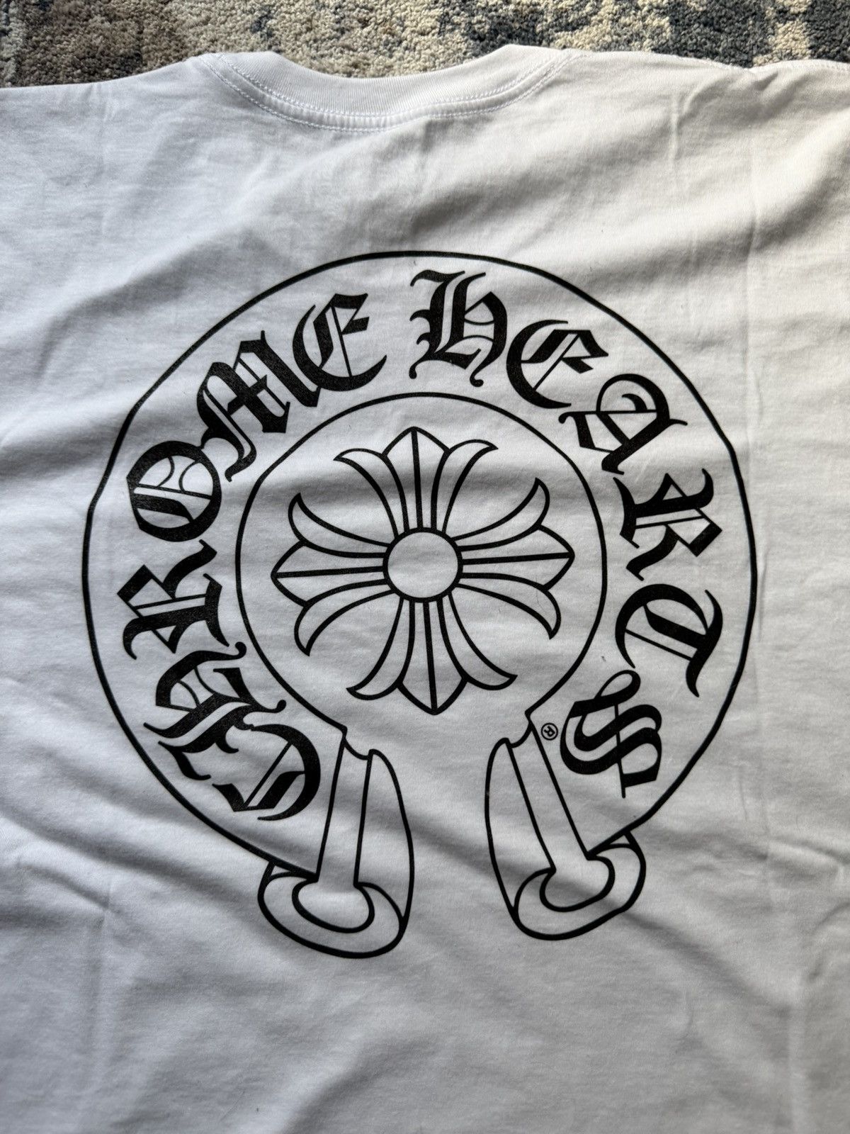 Chrome Hearts Chrome Hearts Horseshoe White Tee Shirt Size US XXL / EU 58 / 5 - 6 Thumbnail