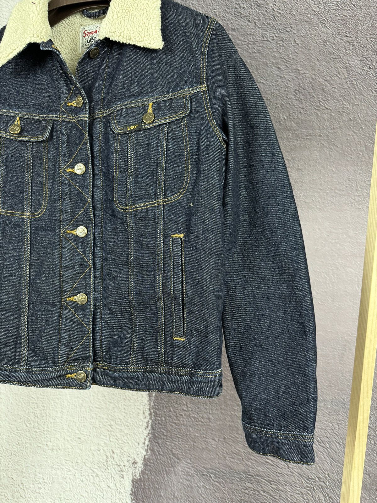 Lee LEE Storm Rider Sherpa Denim jacket women's jeans warm sz L Size L / US 10 / IT 46 - 7 Thumbnail