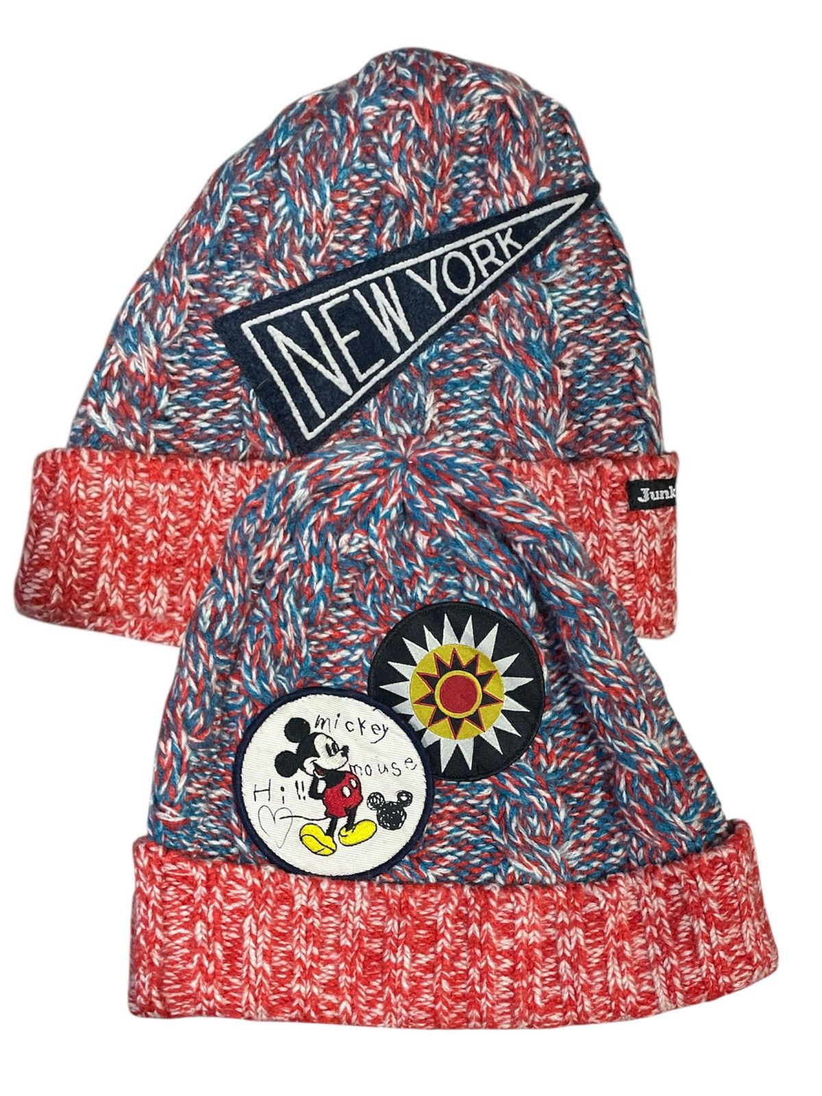 Disney × Japanese Brand Vtg Denim Dungaree X Mickey Mouse knitted Beanie Size ONE SIZE - 1 Thumbnail
