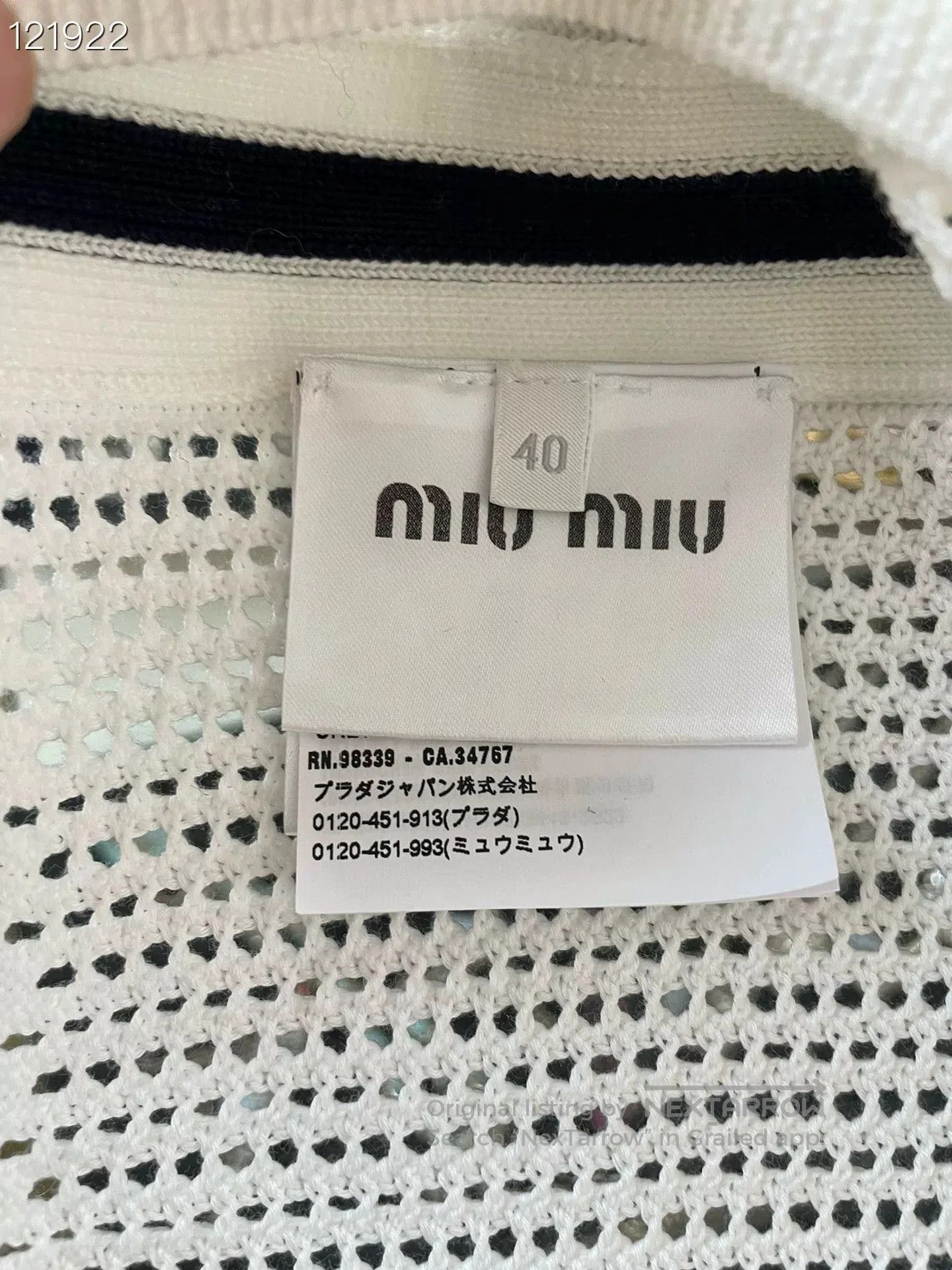 Miu Miu Miu Miu Color Block Knit Collar Button T. Size S / US 4 / IT 40 - 4 Thumbnail