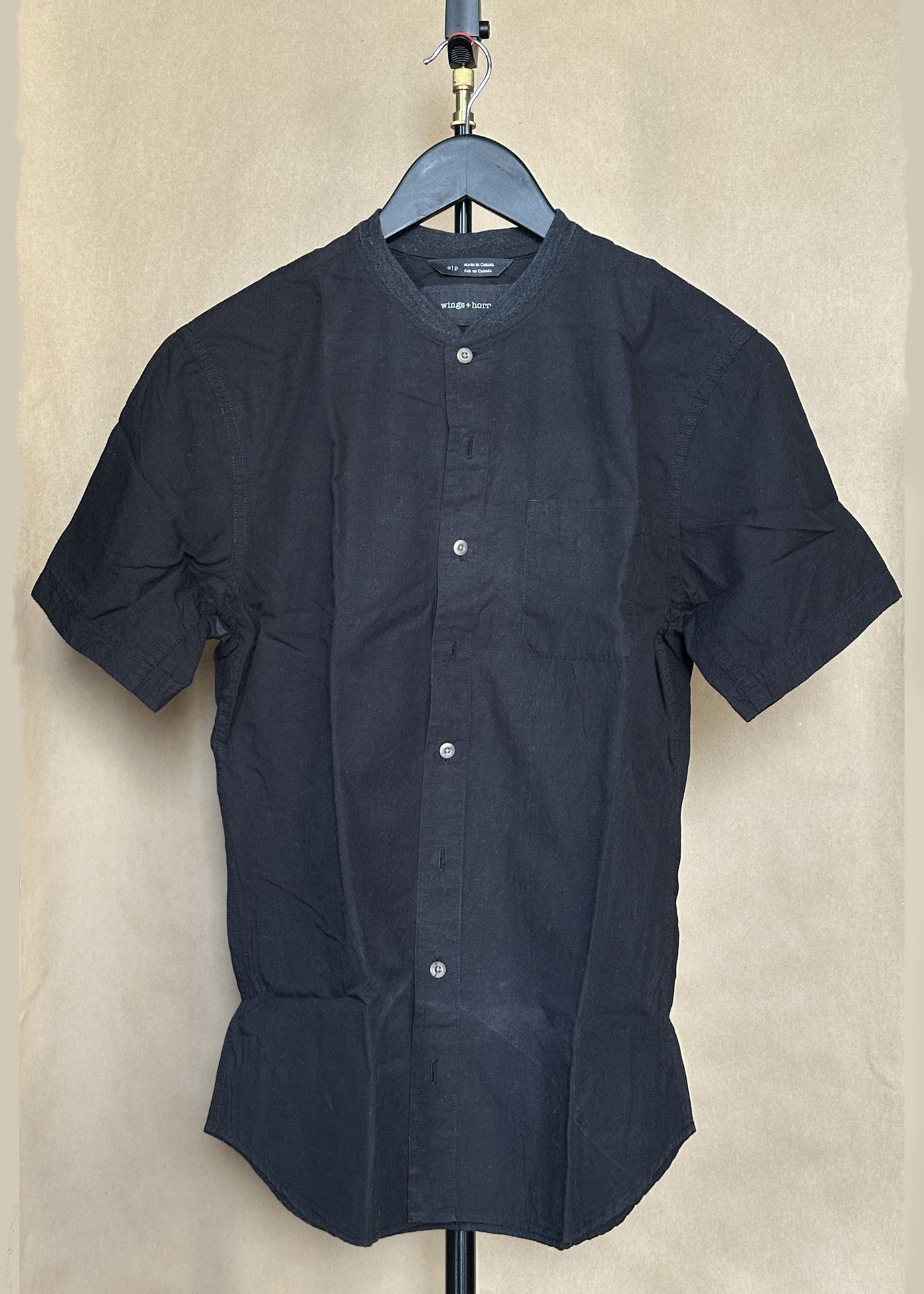 Wings + Horns Wings + Horns Short-Sleeved Mandarin Collar Shirt Size US S / EU 44-46 / 1 - 1 Thumbnail
