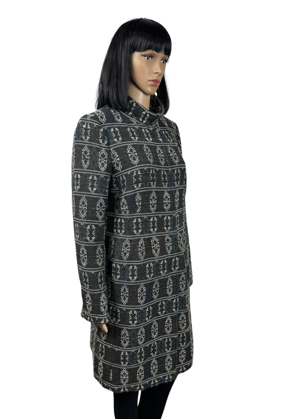 Akris Akris Punto Knit Wool-Viscose Coat Ornament Printed Size XL / US 12-14 / IT 48-50 - 5 Thumbnail
