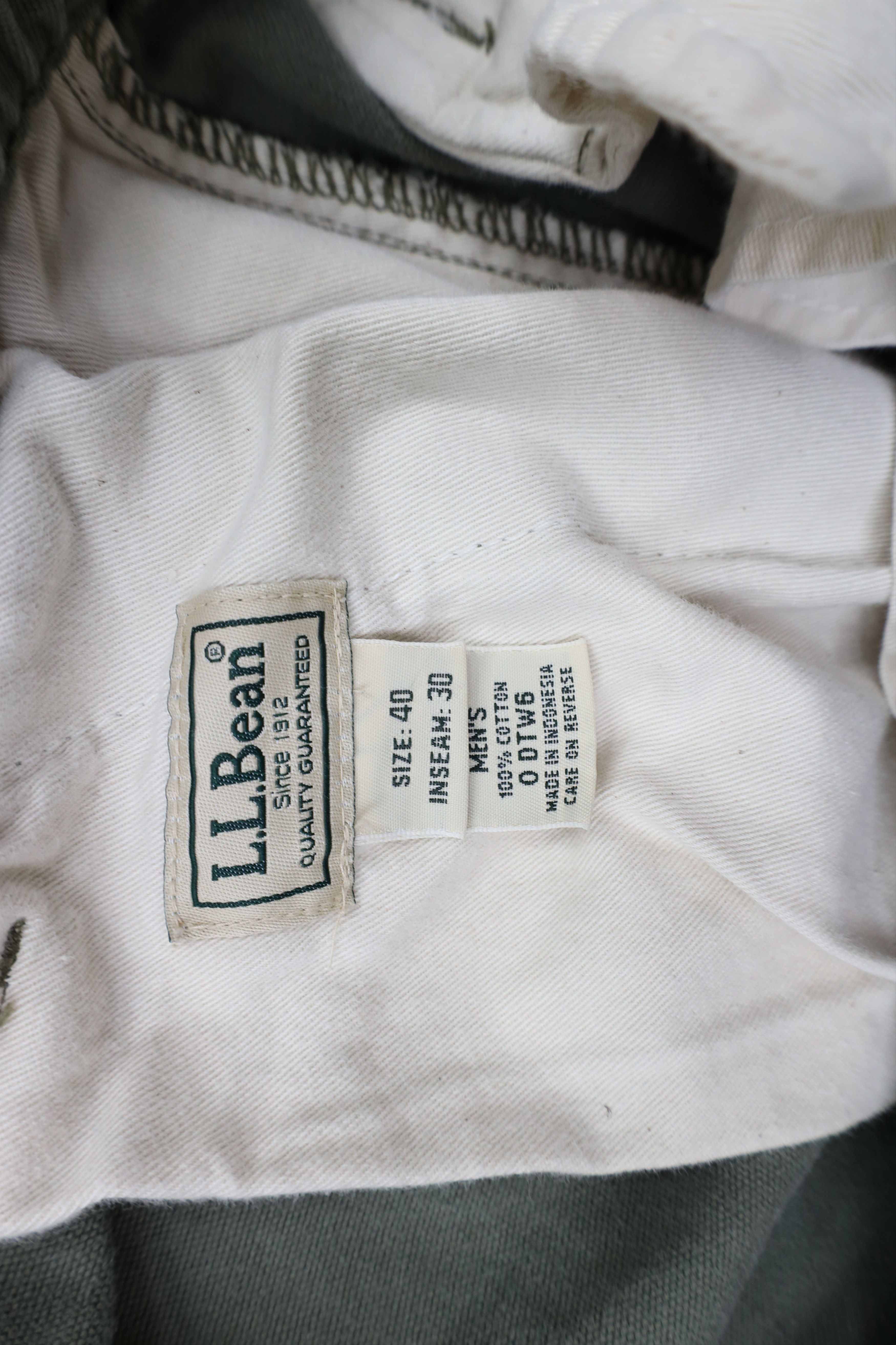L.L. Bean × Vintage Vintage LL Bean Wide Leg Canvas Cargo Pants Green Cotton Size US 40 / EU 56 - 6 Thumbnail