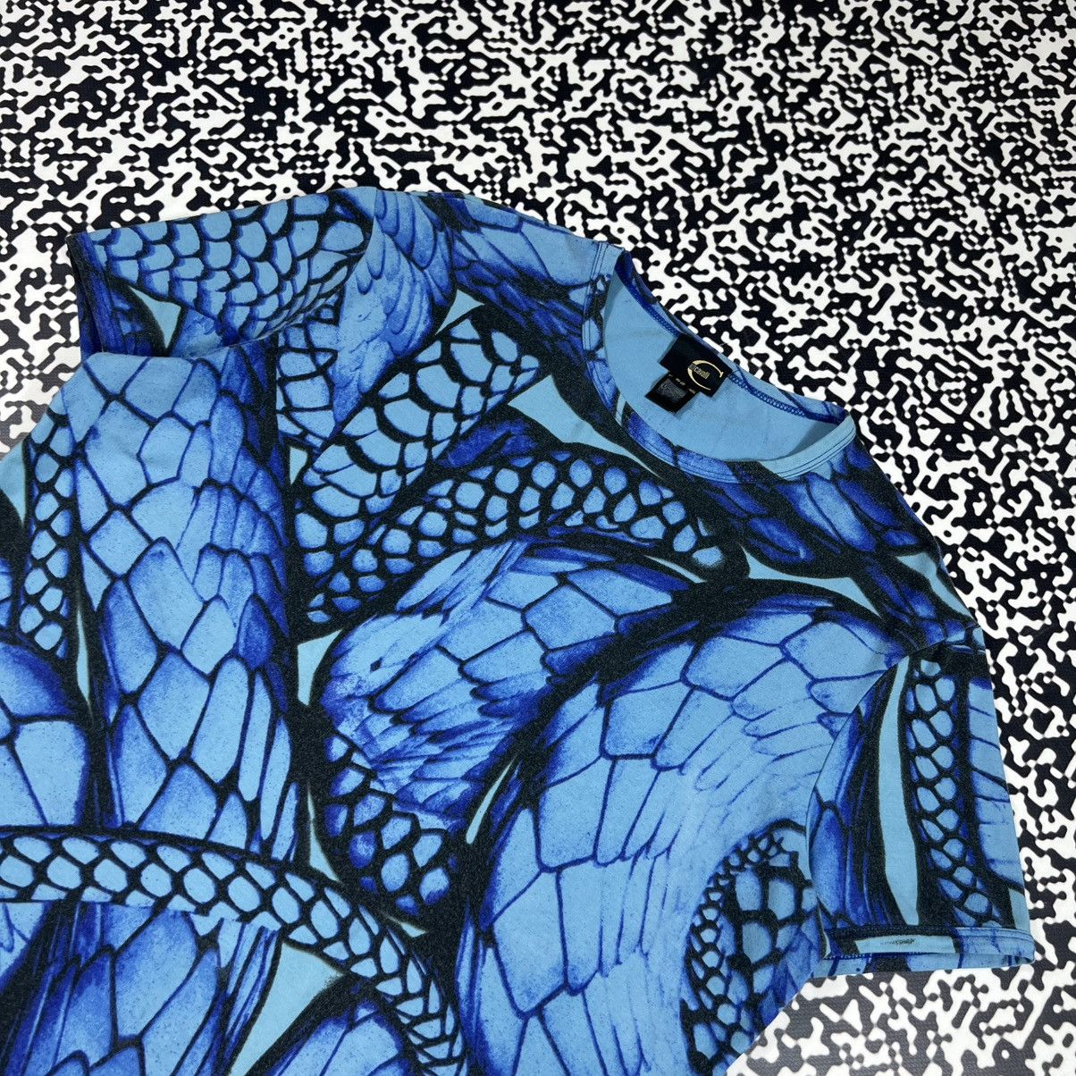 Just Cavalli Vintage Y2K Just Cavalli Abstract Floral Print Luxury Tshirt Size L / US 10 / IT 46 - 6 Thumbnail