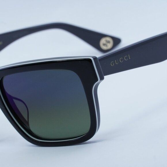Gucci Gucci GG1618SA 003 Sunglasses Black/Grey Square Frame Size ONE SIZE - 4 Thumbnail
