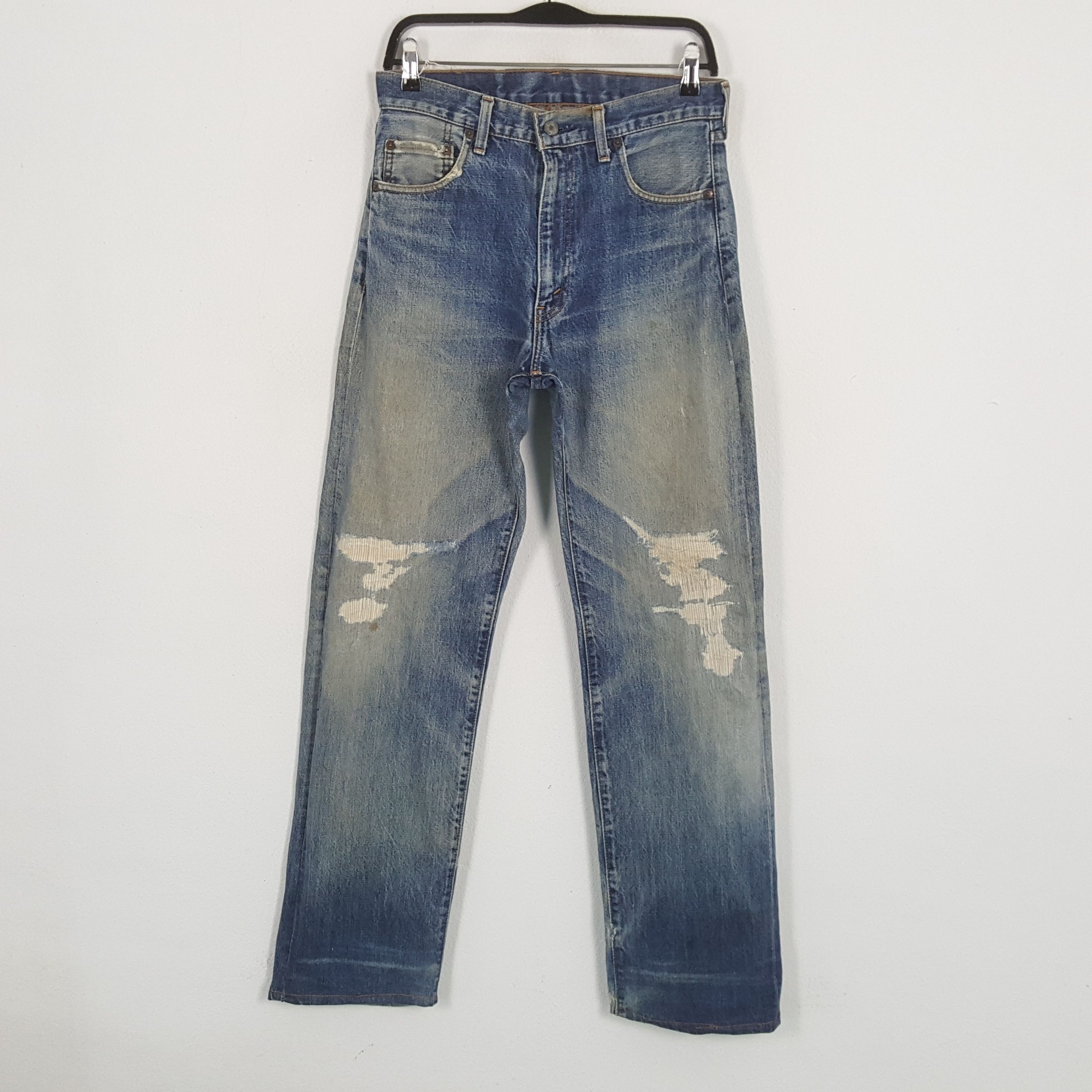 Levi's × Vintage LEVI'S Big E Selvedge Distressed Jeans Streetwear Size US 29 - 1 Thumbnail