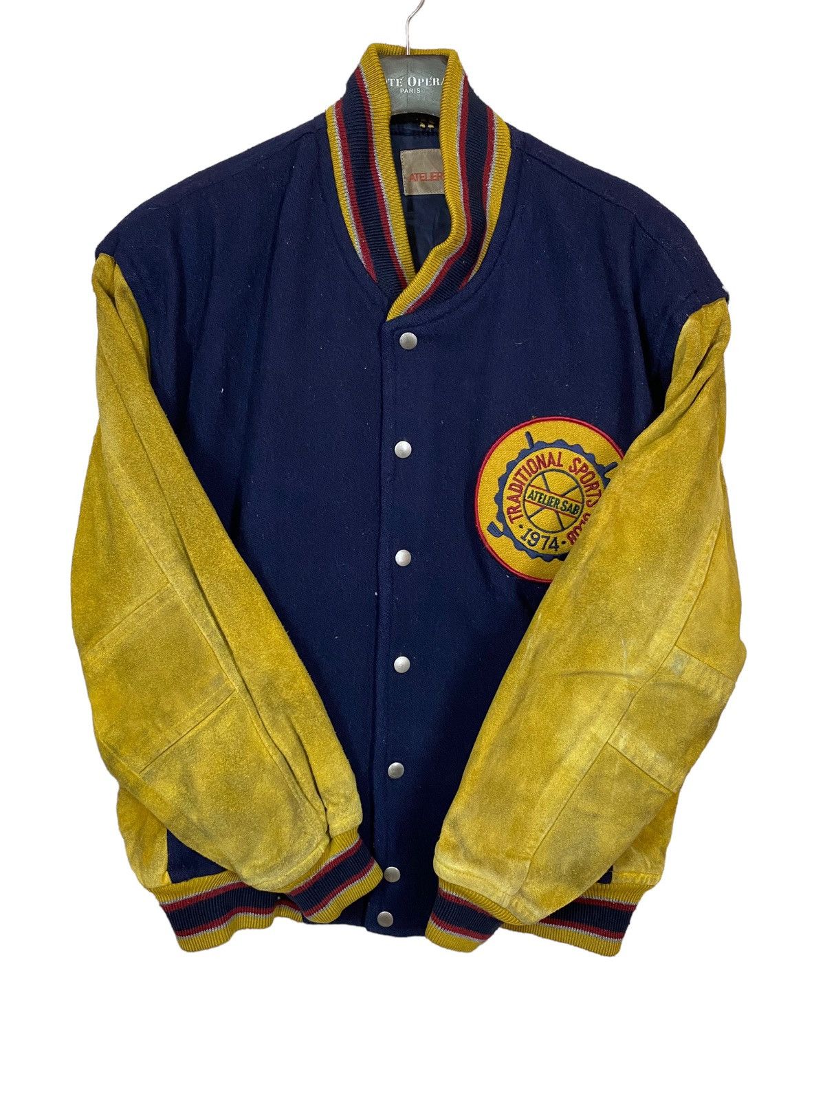Vintage ‼️TRADITIONAL SPORT CLUB ATELIER VARSITY JACKET WOOL/LEATHER‼️ Size US L / EU 52-54 / 3 - 4 Thumbnail